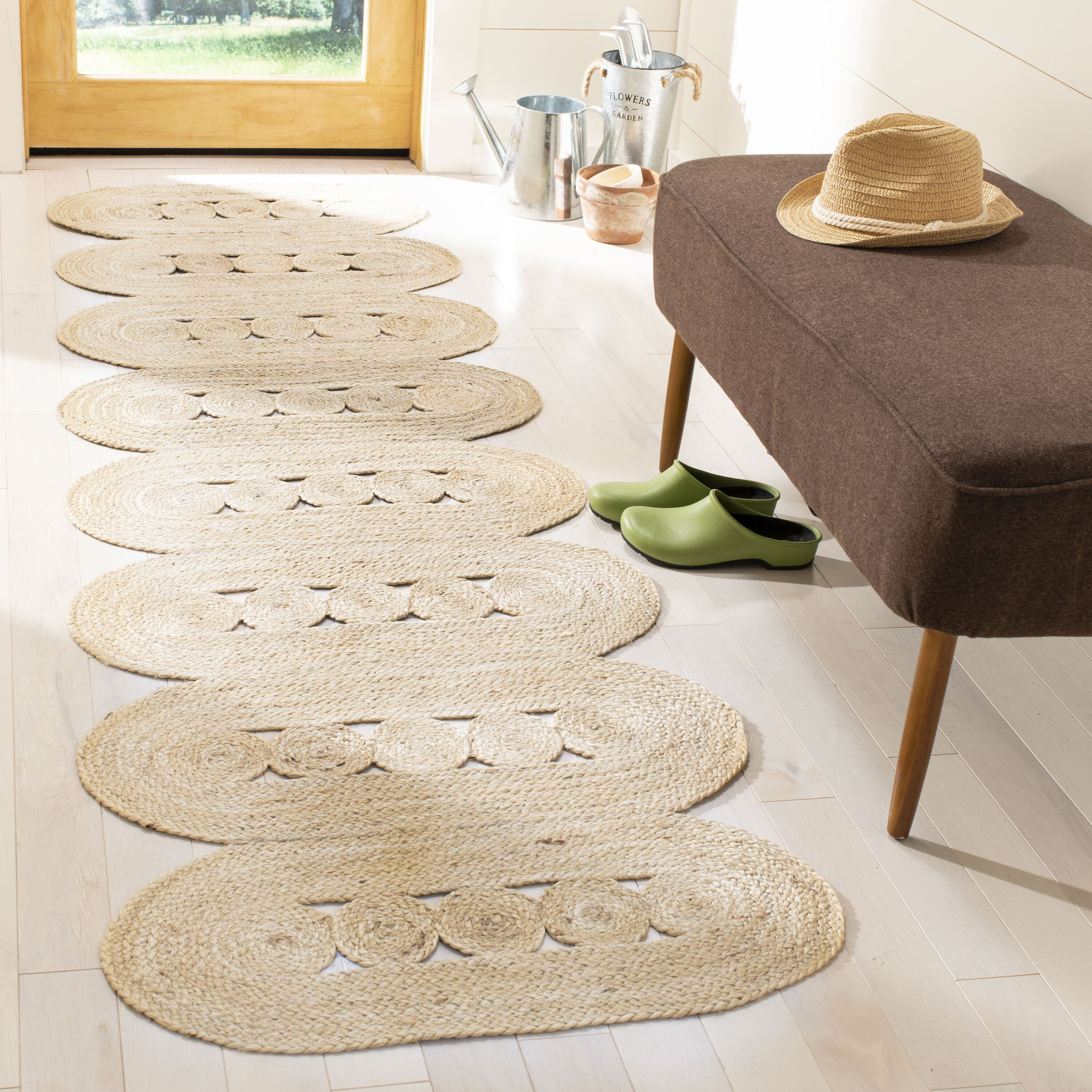  Natural Fiber 365 Ivory Bohemian 2ft-3in x 6ft Runner Rug