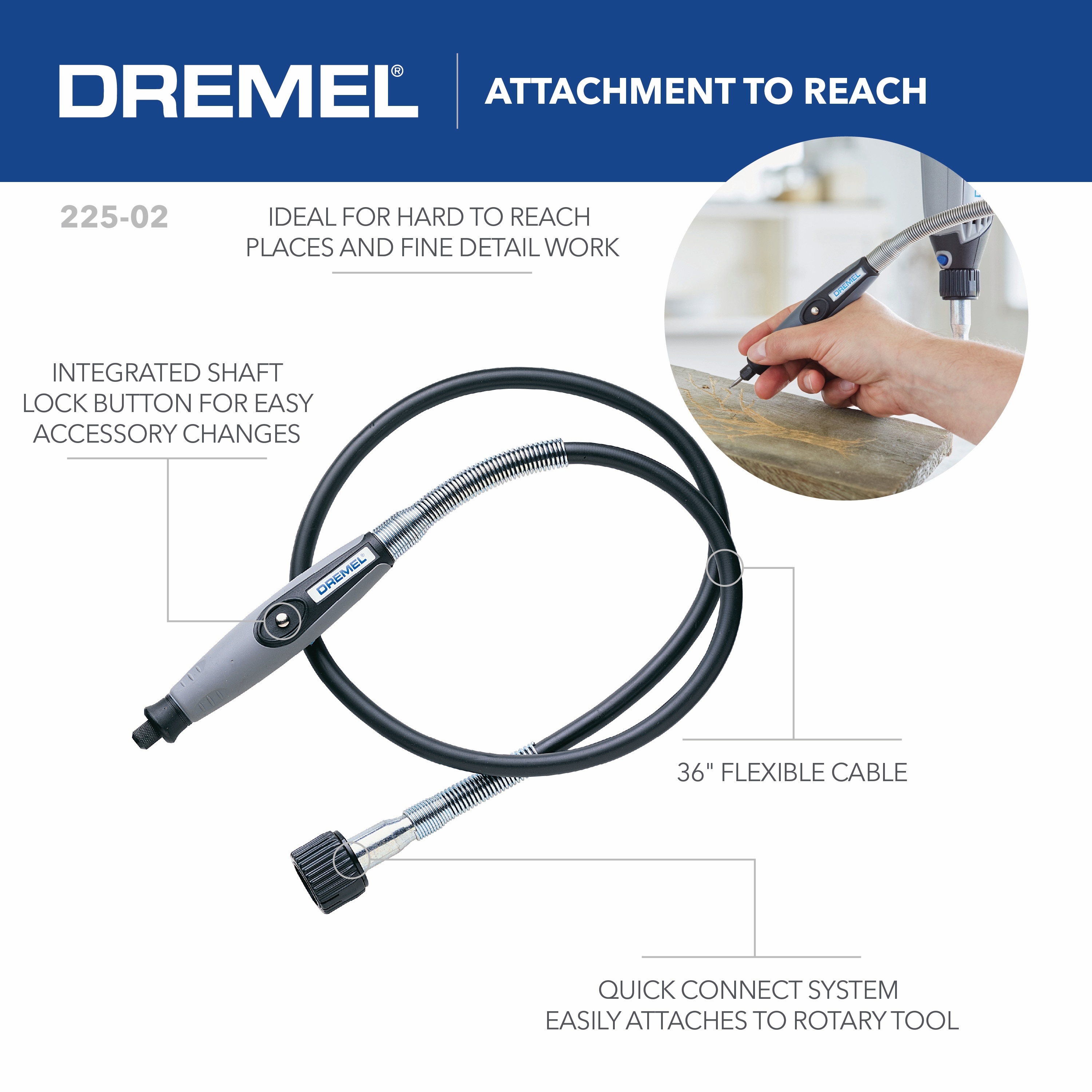 Dremel 36-in Rotary Tool Flex Shaft in the Rotary Tool Attachments   Batteries department at