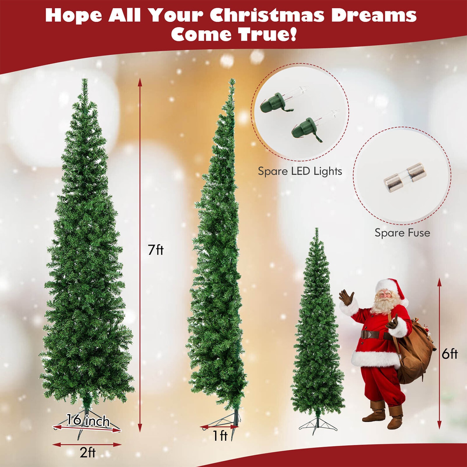 WELLFOR HYJ24071US Artificial-Christmas-Trees - View #7