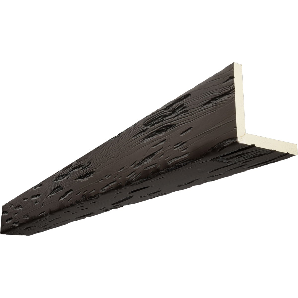 Ekena Millwork BMPC2C0120X080X216ZH 1-in x 12-in x 18-ft Hickory Finished Urethane L-Shaped Decorative Beam