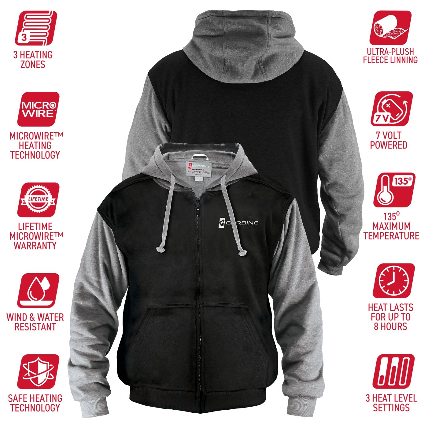 Gerbing GER-HDY-7V-UNI-BLK-L Jackets-Coats - View #5