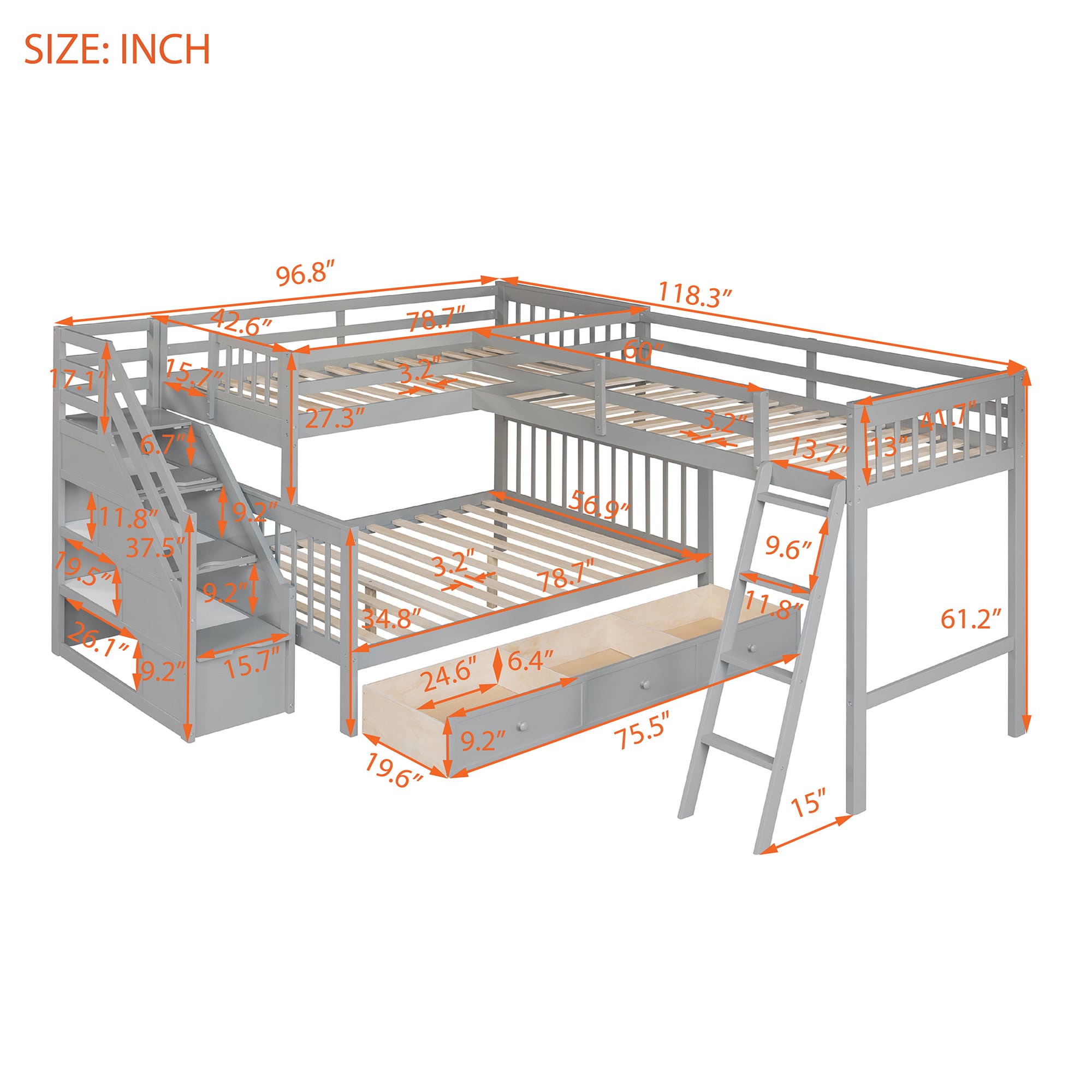 Qualler BLK000810E Bunk-Beds - View #9