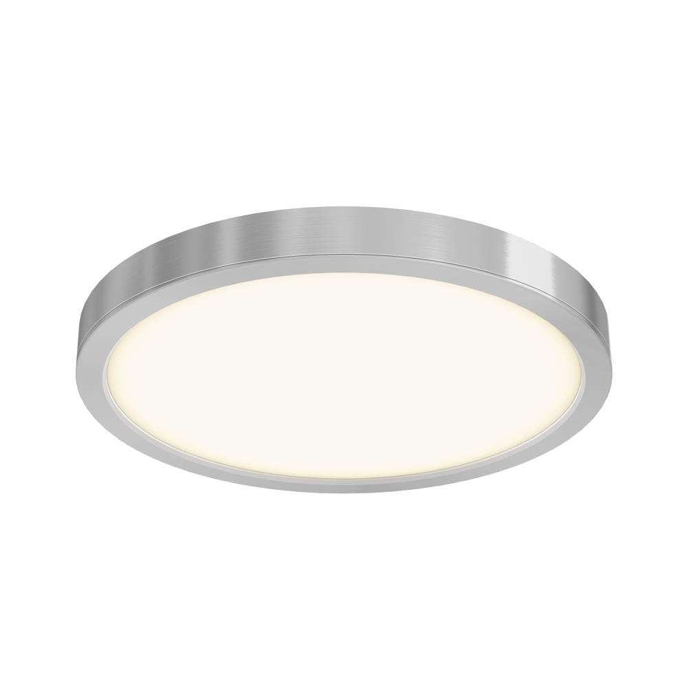 DALS Lighting CFLEDR14-CC-SN Cfled 1 -Light 14-in Nickel Integrated LED Flush Mount Light ENERGY STAR Certified