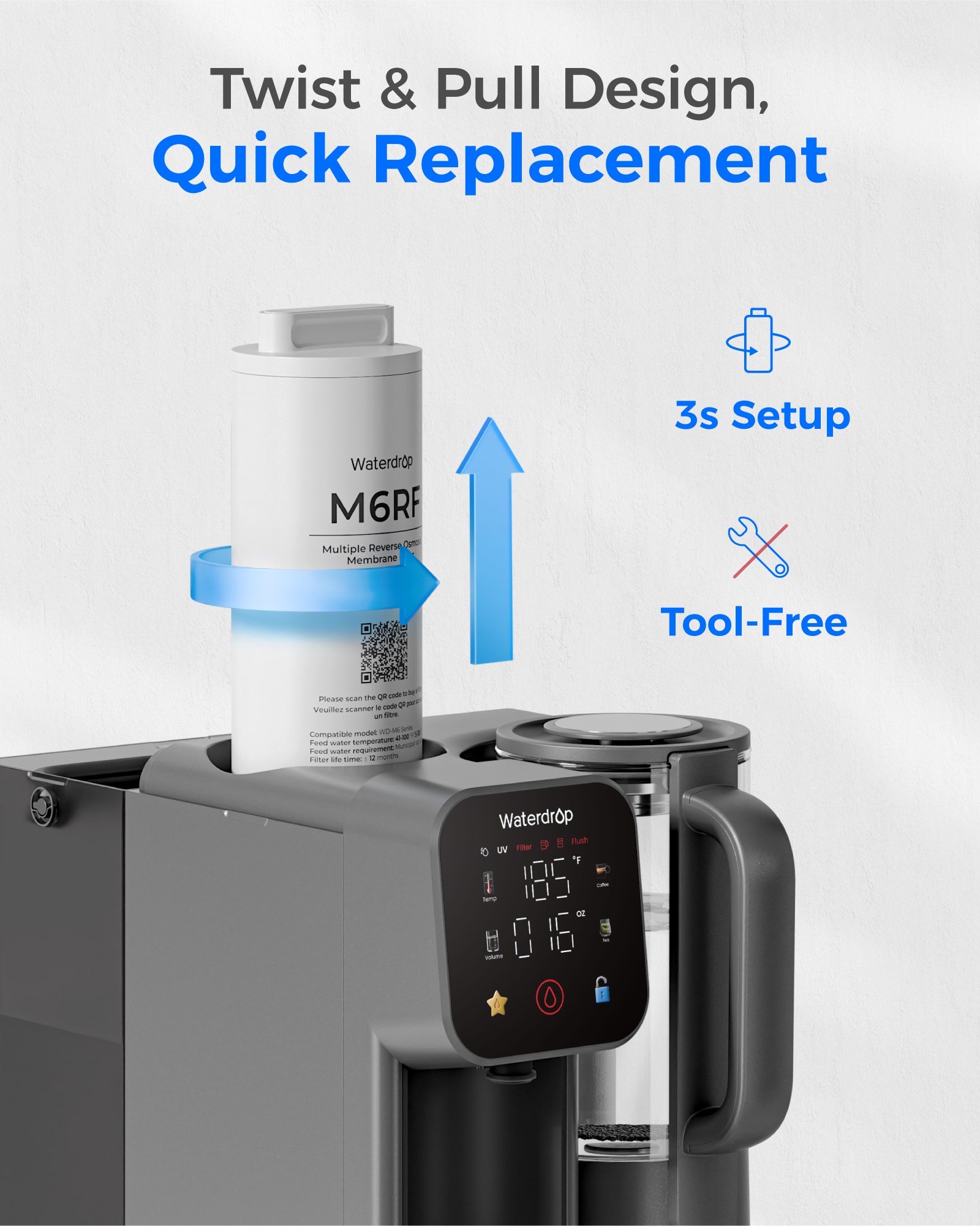 Waterdrop BL-WD-M6RF Replacement-Water-Filters-Cartridges - View #4