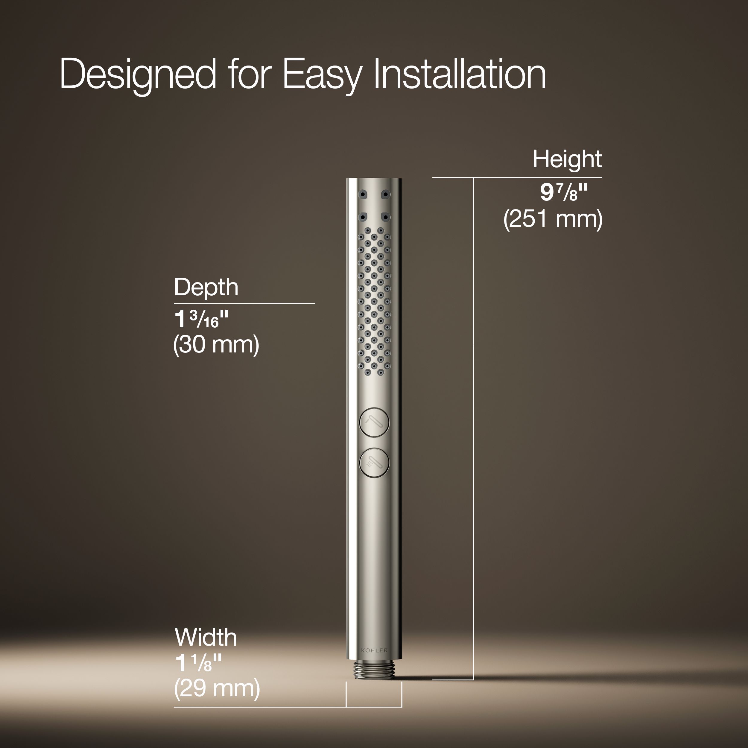 KOHLER K-21335-G-SN Fixed-Showerhead - View #3