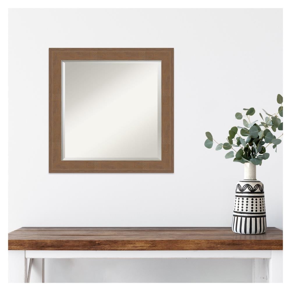 Amanti Art Alta 24.5-in x 24.5-in Framed Square Bathroom Vanity Mirror ...