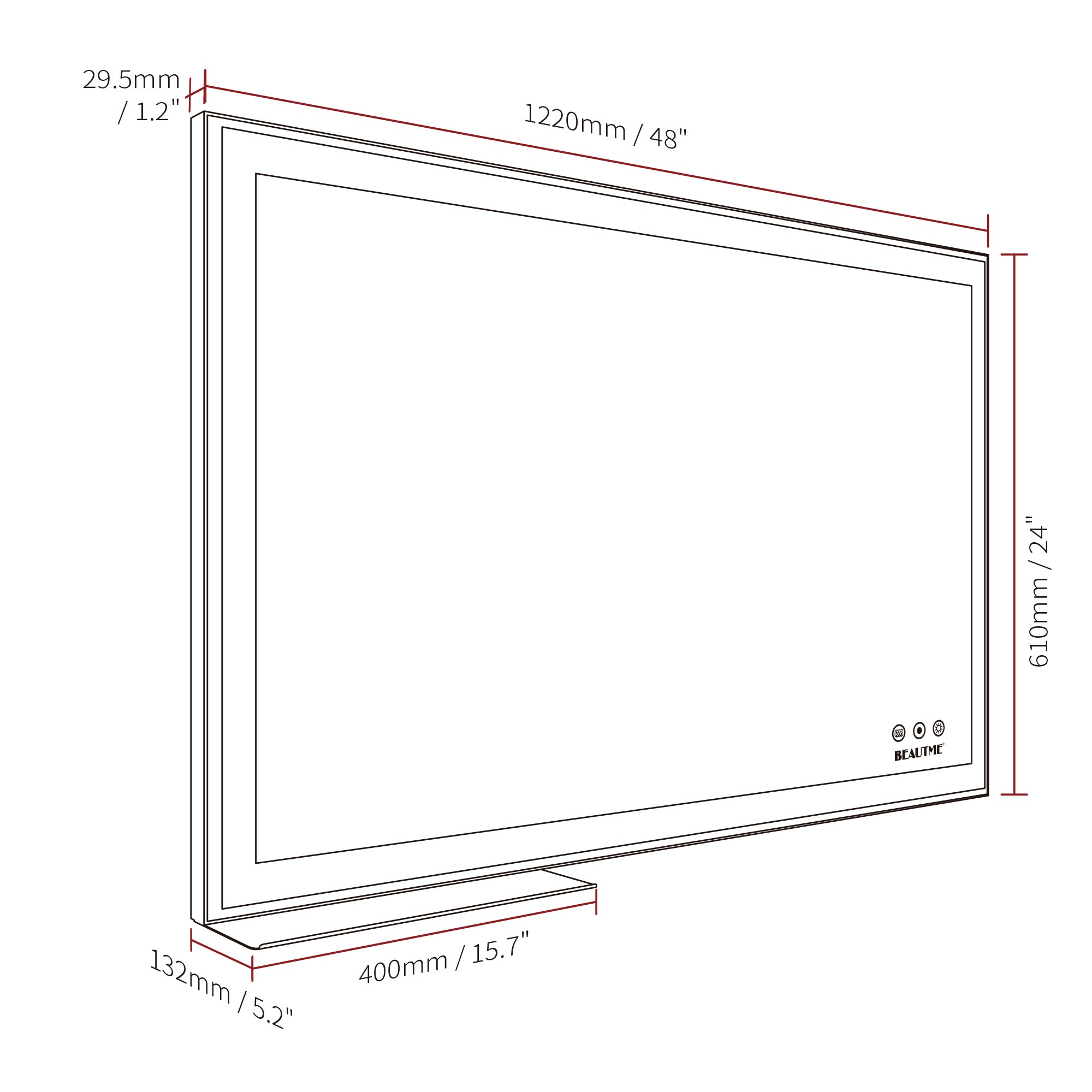BABOOM BOM-0832310-OR Framed-Bath-Mirrors - View #6