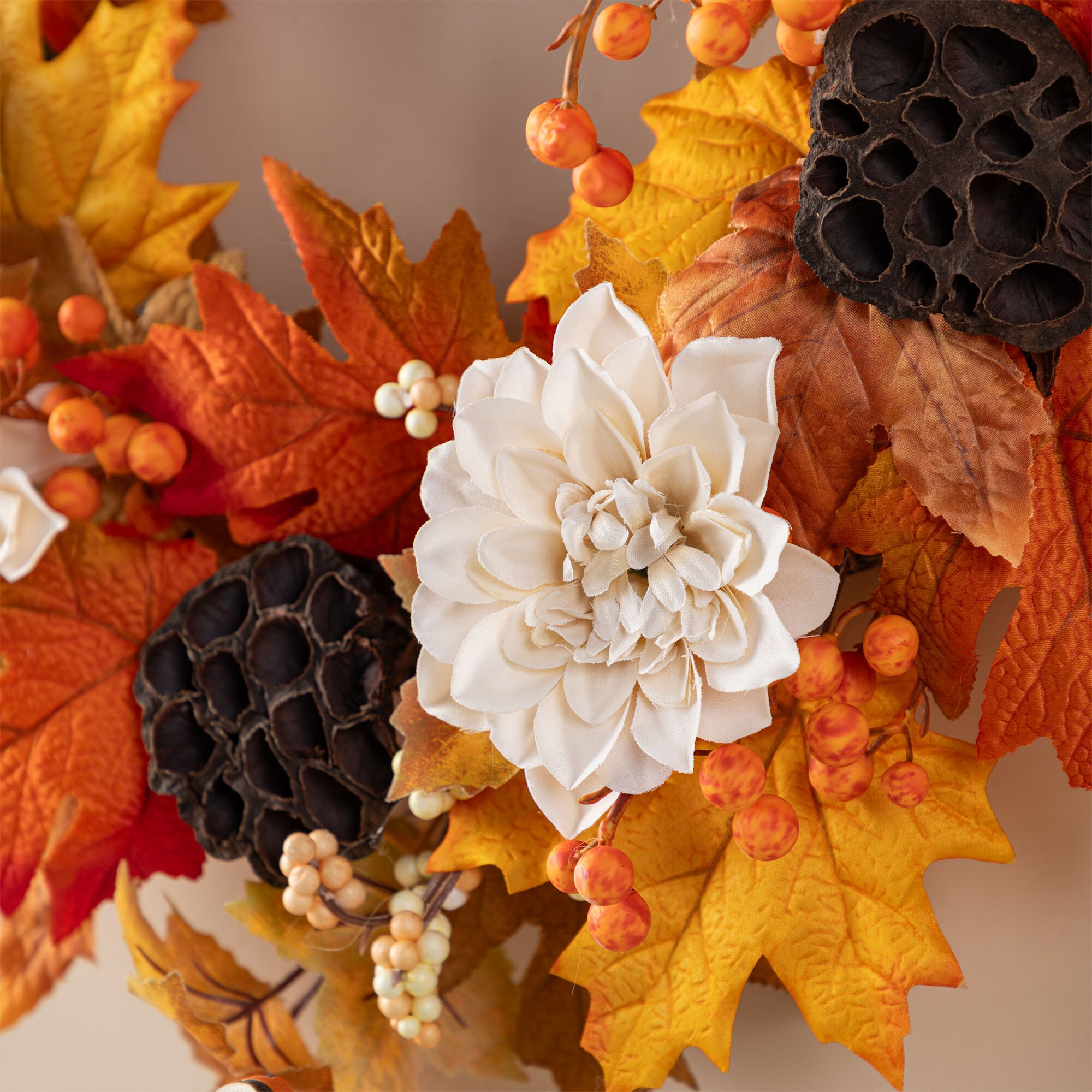 Glitzhome 2019500024 Artificial-Thanksgiving-Wreaths - View #11