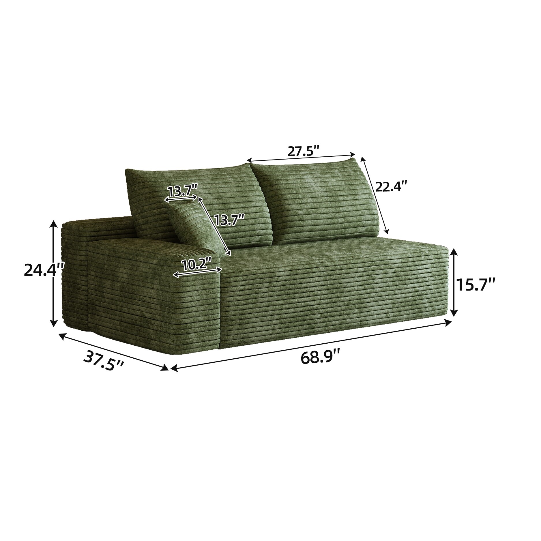 Tinyhomie LW-Y-OR-8890 Sofas-Loveseats - View #4