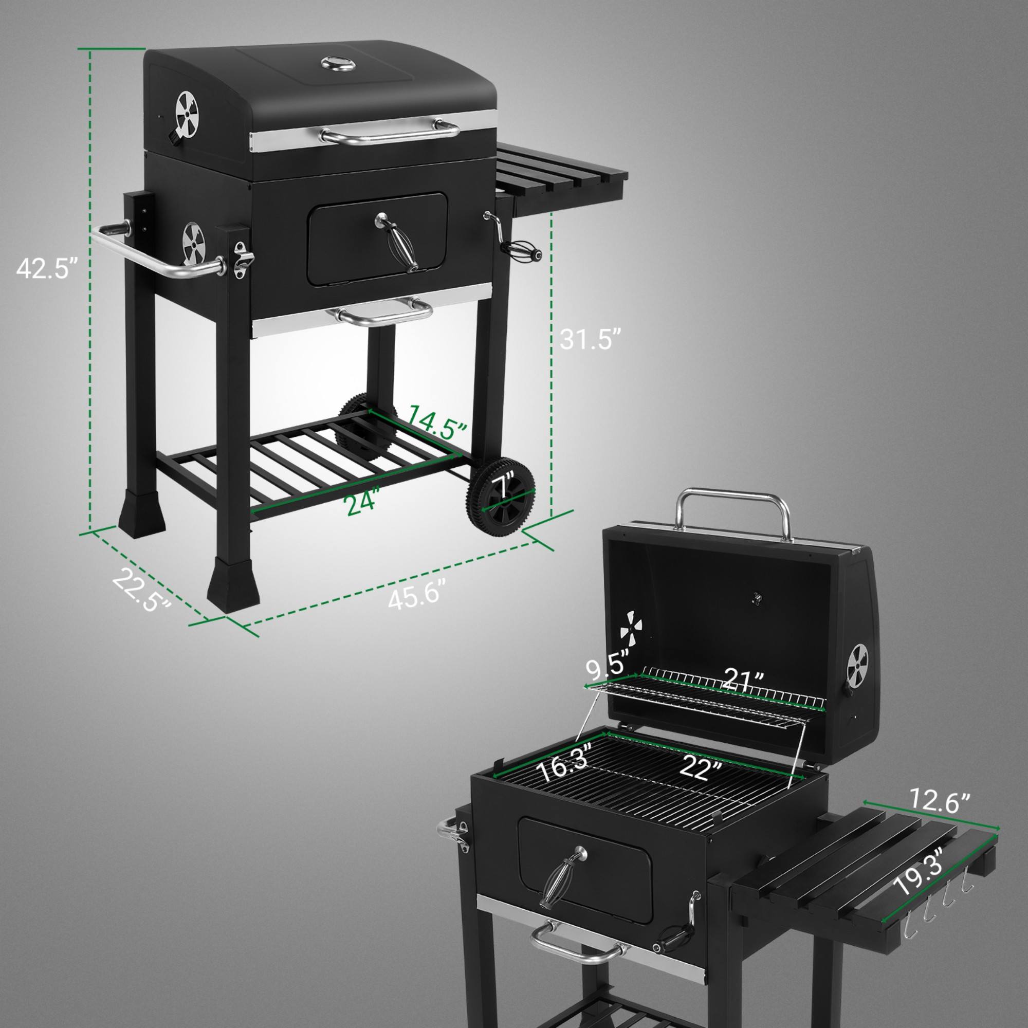 Wudkey L4-PR7O3Q Charcoal-Grills - View #4