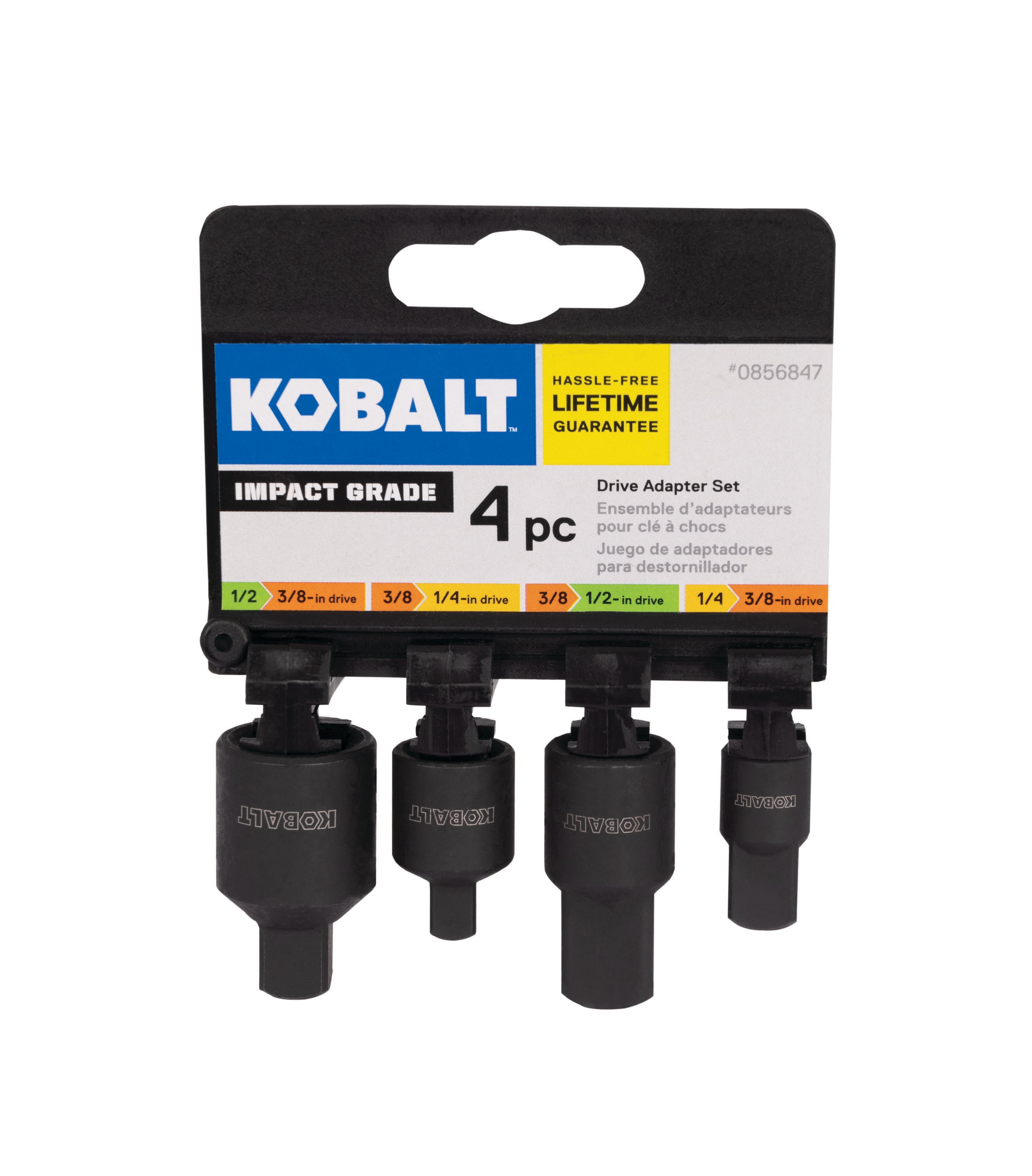 Kobalt 3 Piece Universal Adapter Set 1/4 3/8 1/2 0243328 (Brand New)