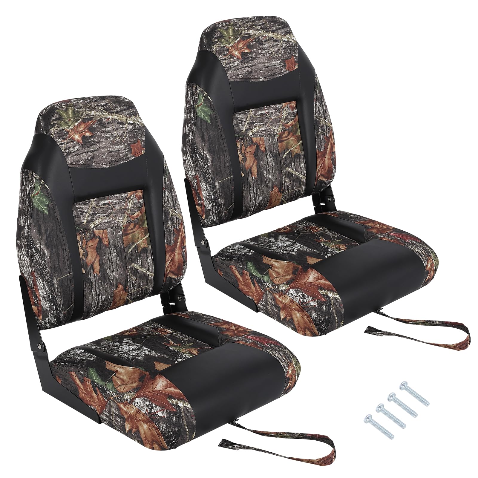 DEXSO 2 Pack Folding Boat Seats High Back Camouflage