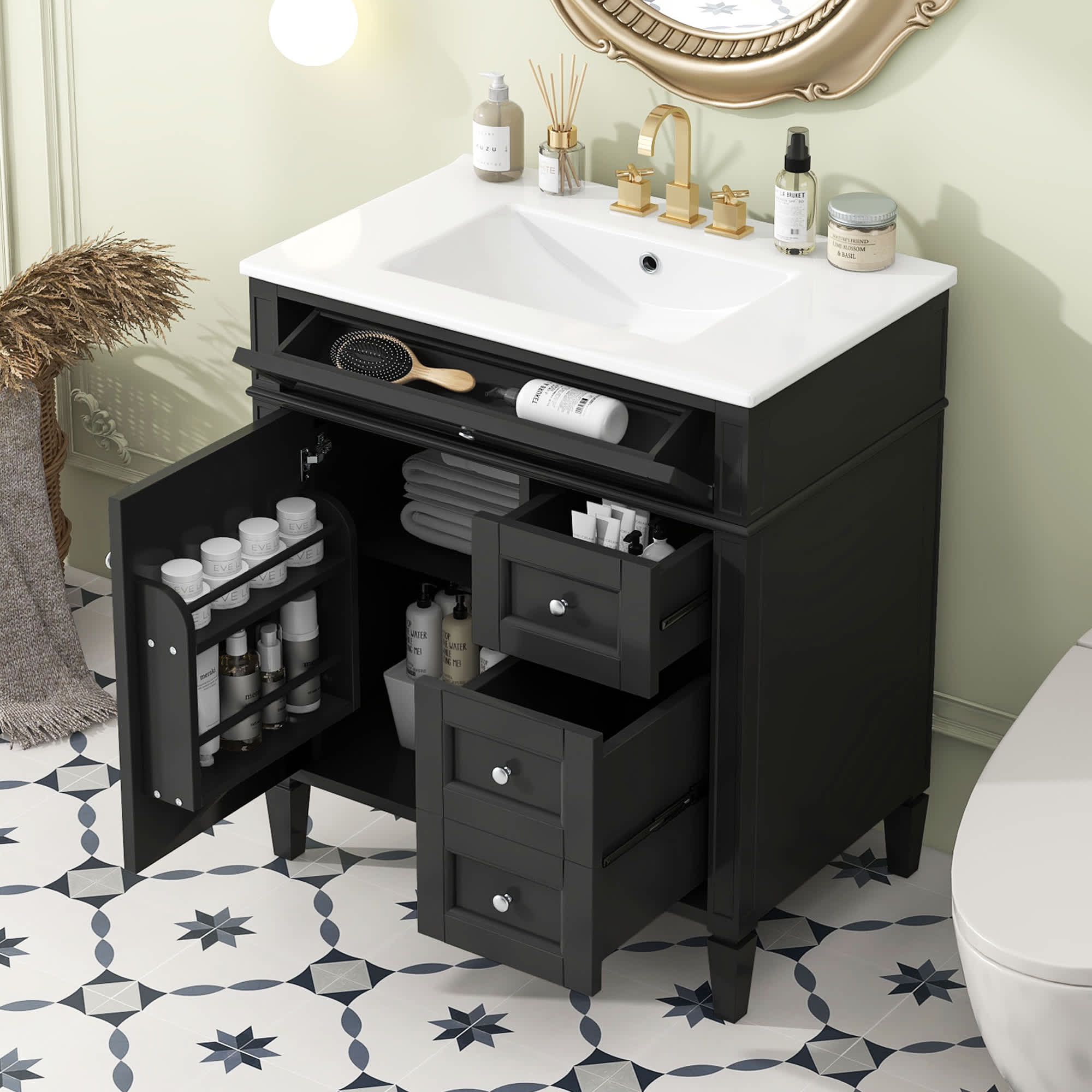 Vynxaria LEXY1343-DJYS-SZT113 Bath-Vanity-Combo - View #3