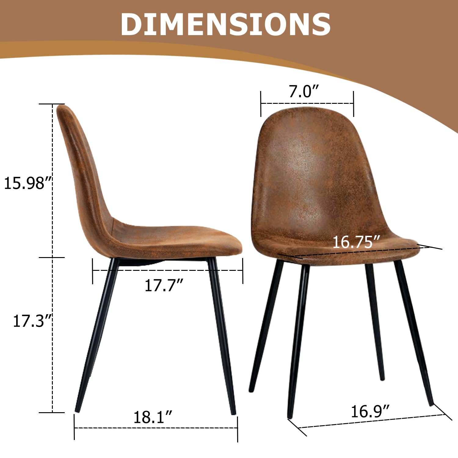 Homy Casa CHARLTON SUEDE A Dining-Chairs - View #5