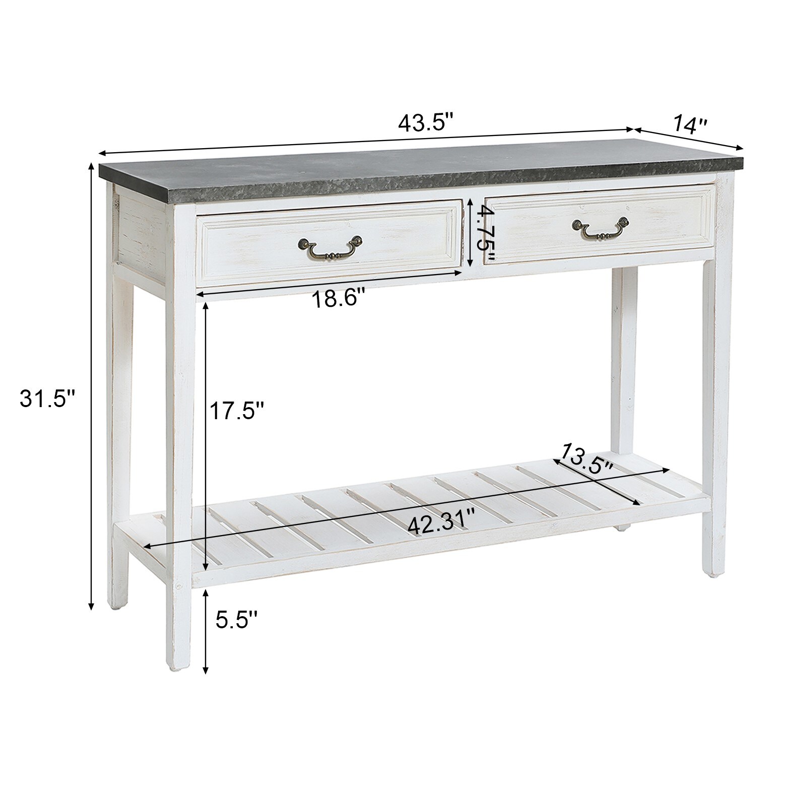 LuxenHome WHIF365 Console-Sofa-Tables - View #15