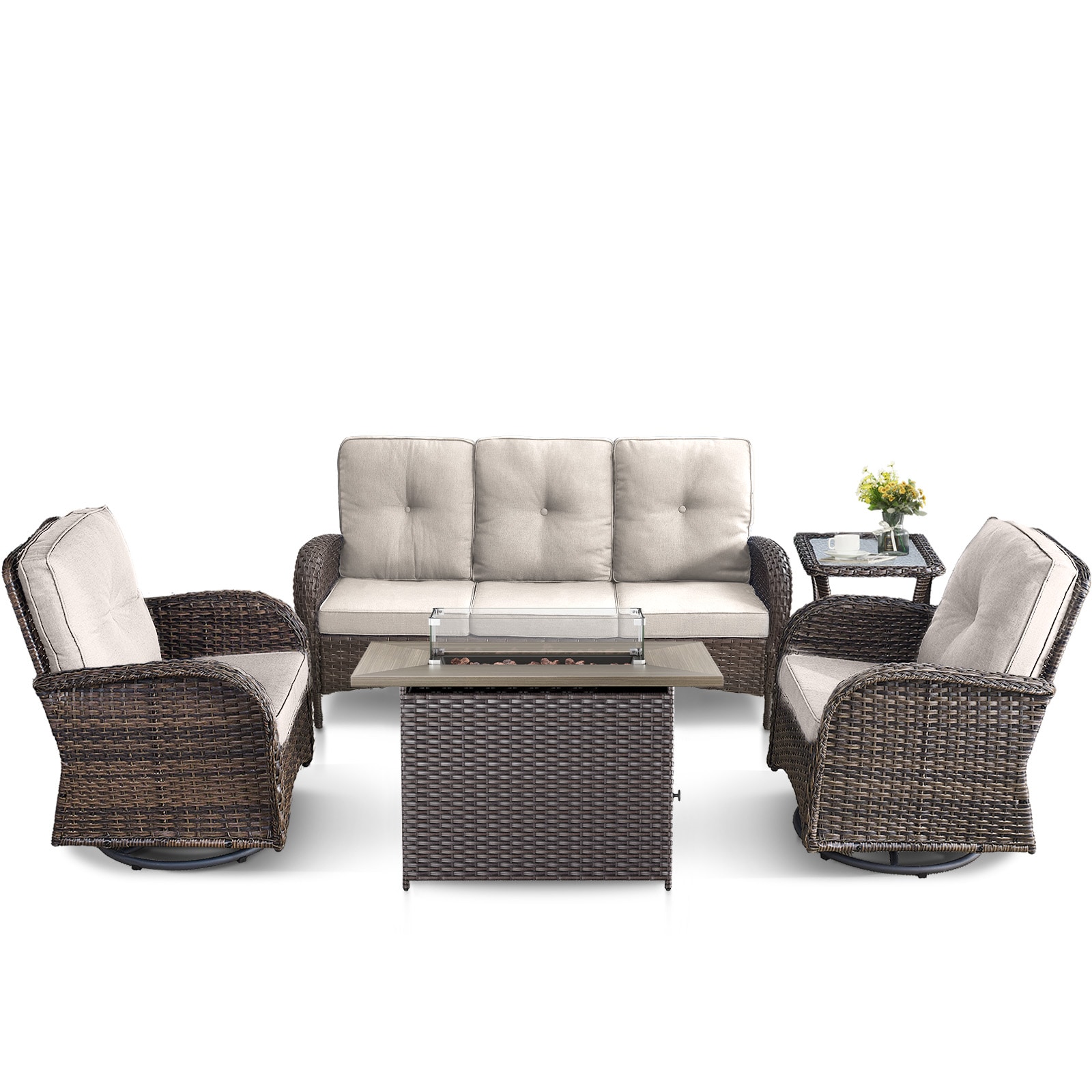 Pocassy PJKWRRFT002-2 Patio-Conversation-Sets - View #2