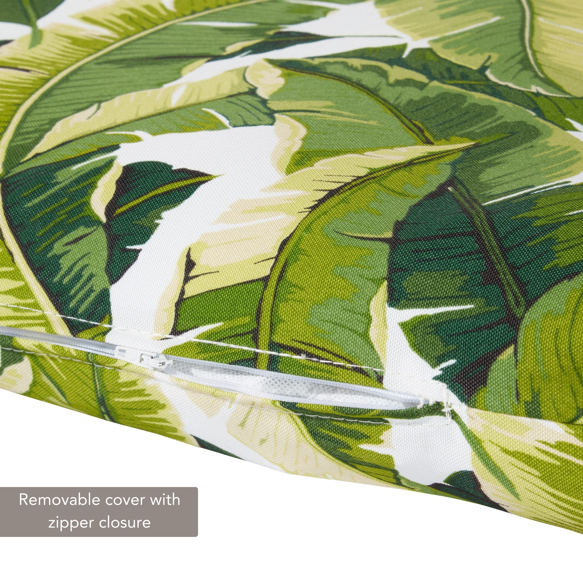 Greendale Home Fashions OC2802-PALM-WHITE Patio-Furniture-Cushions - View #5