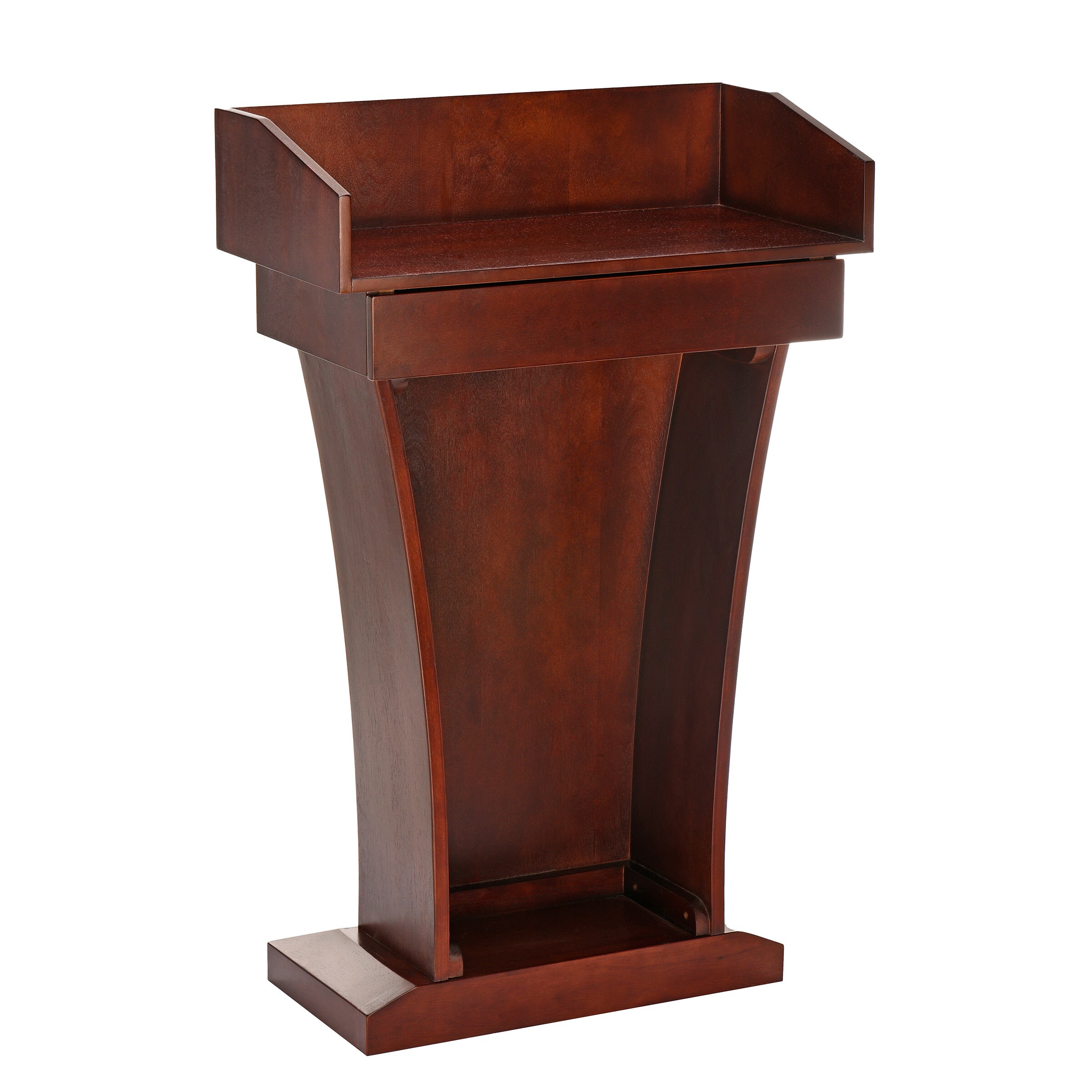 AdirOffice Cherry Wood Stand-Up Podium Lectern with Drawer at Lowes.com