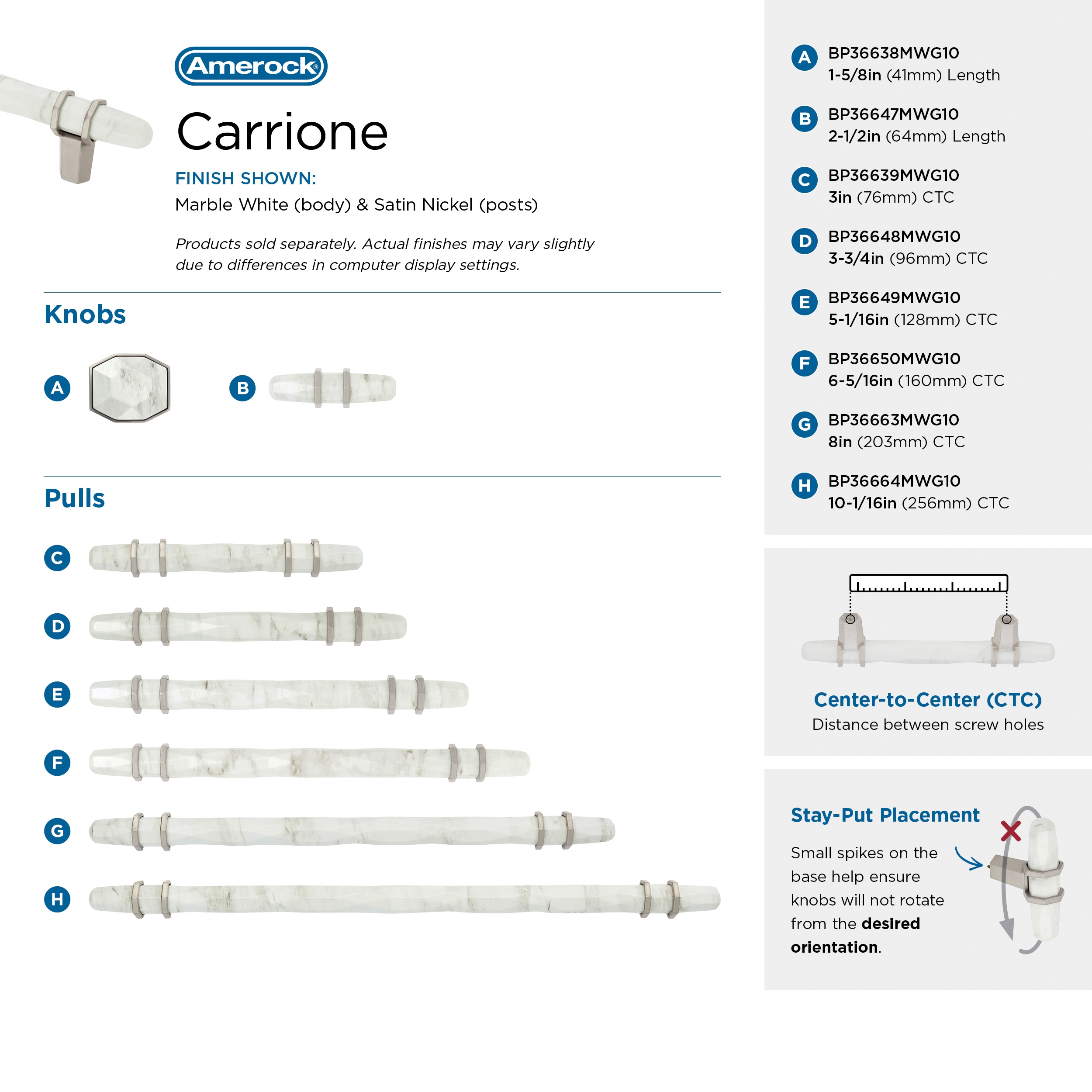 Amerock BP36664MWG10 Cabinet-Pulls - View #4