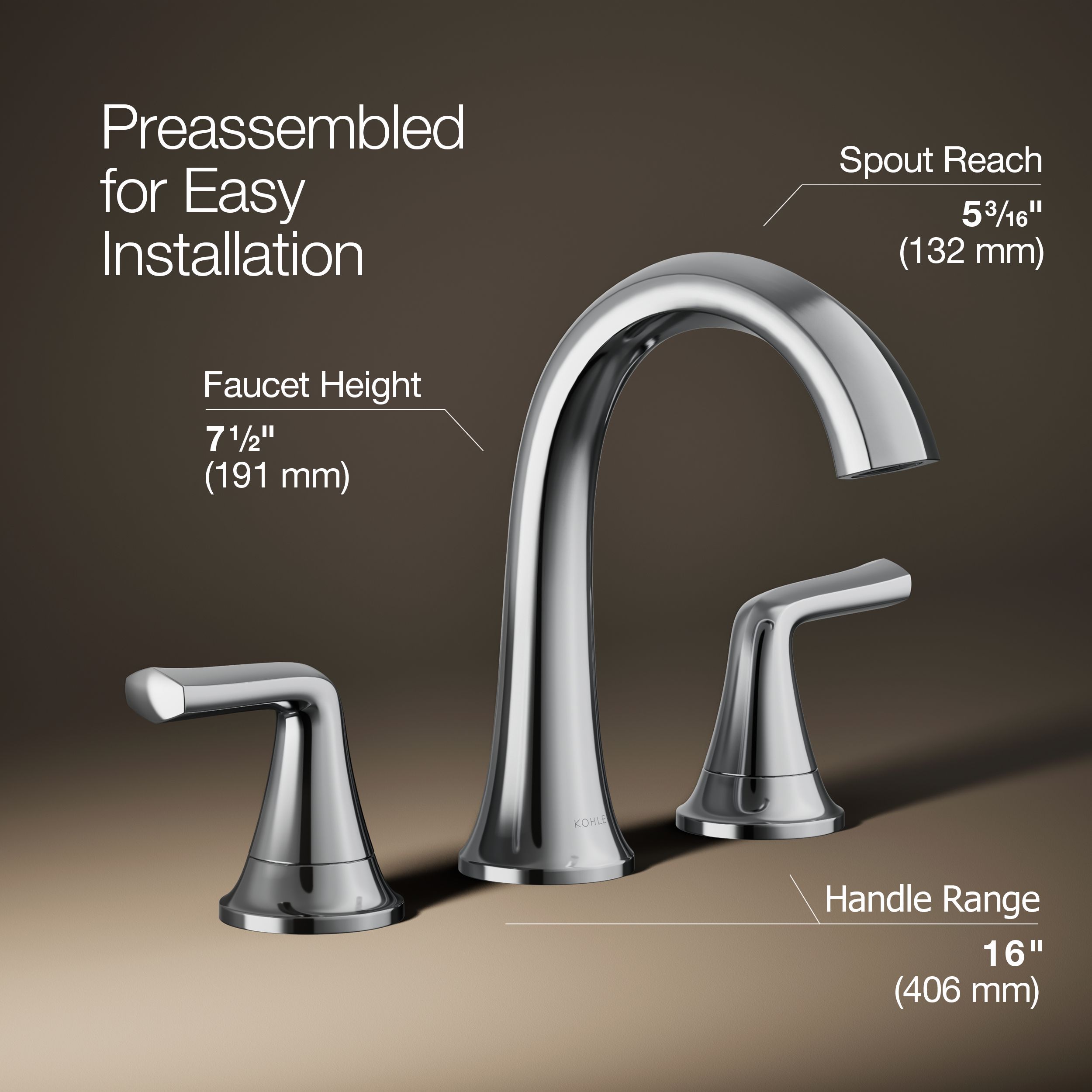 KOHLER R27213-4D-CP Lavatory-Faucets - View #3