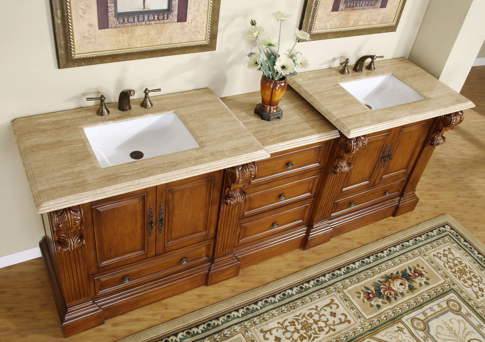 Silkroad Exclusive HYP-0907-T-UWC-95 Bath-Vanity-Combo - View #2