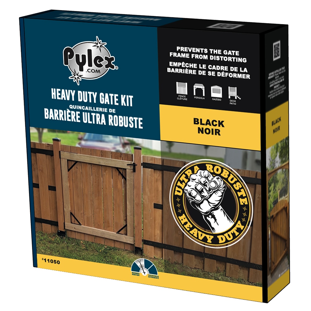 Heavy-Duty Black Steel Gate Hardware Kit