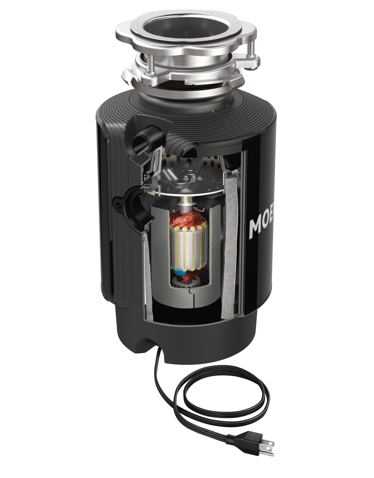 Moen GX75C Host Series 3/4 Horsepower Continuous Feed Compact Garbage  Disposal, Power Cord Included Black キッチン
