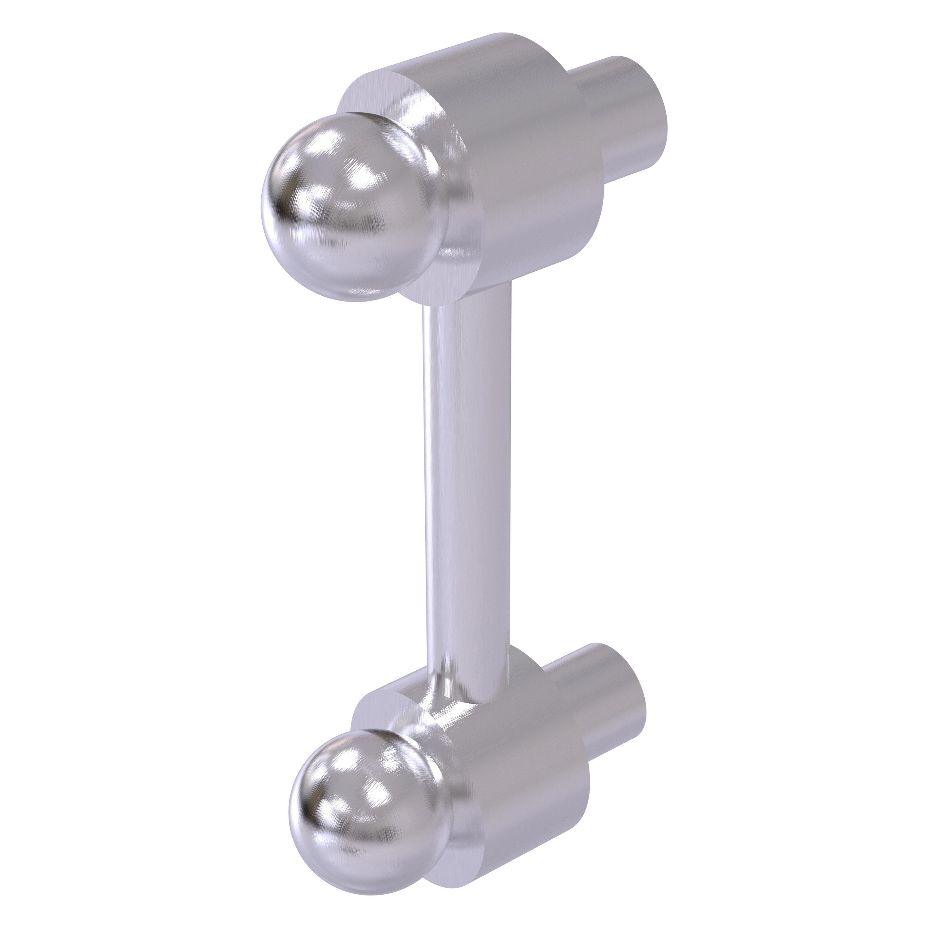Allied Brass P-20-SCH Cabinet Hardware 3-in , 76mm Center to Center Satin Chrome Dual Mount Cylindrical Bar