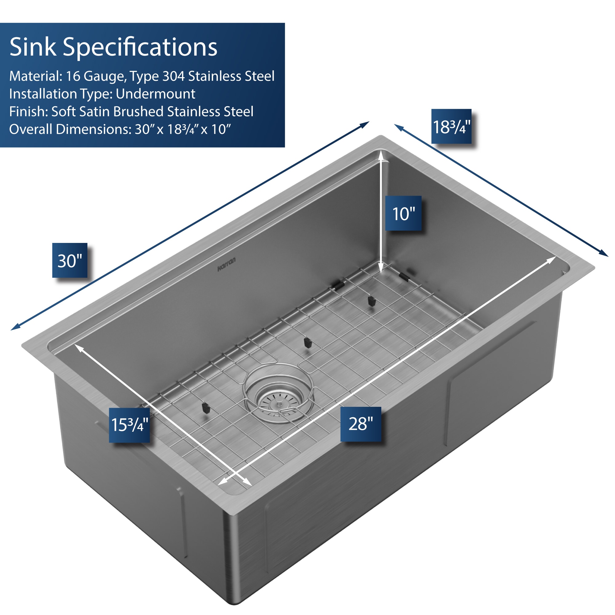 Karran WS-35-PK1 Kitchen-Sinks - View #2