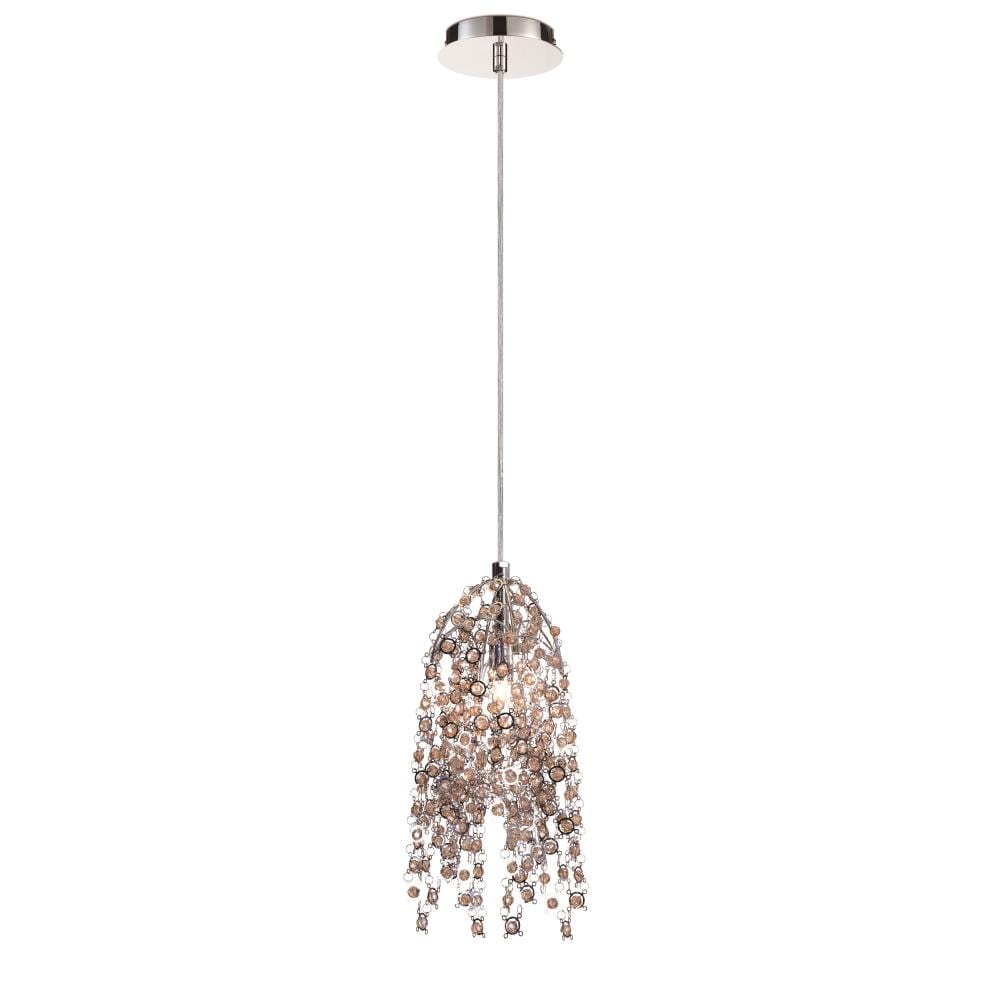 Eurofase 31615-013 Danza 1 -Light Chrome Transitional Bowl Mini Outdoor Hanging Pendant light