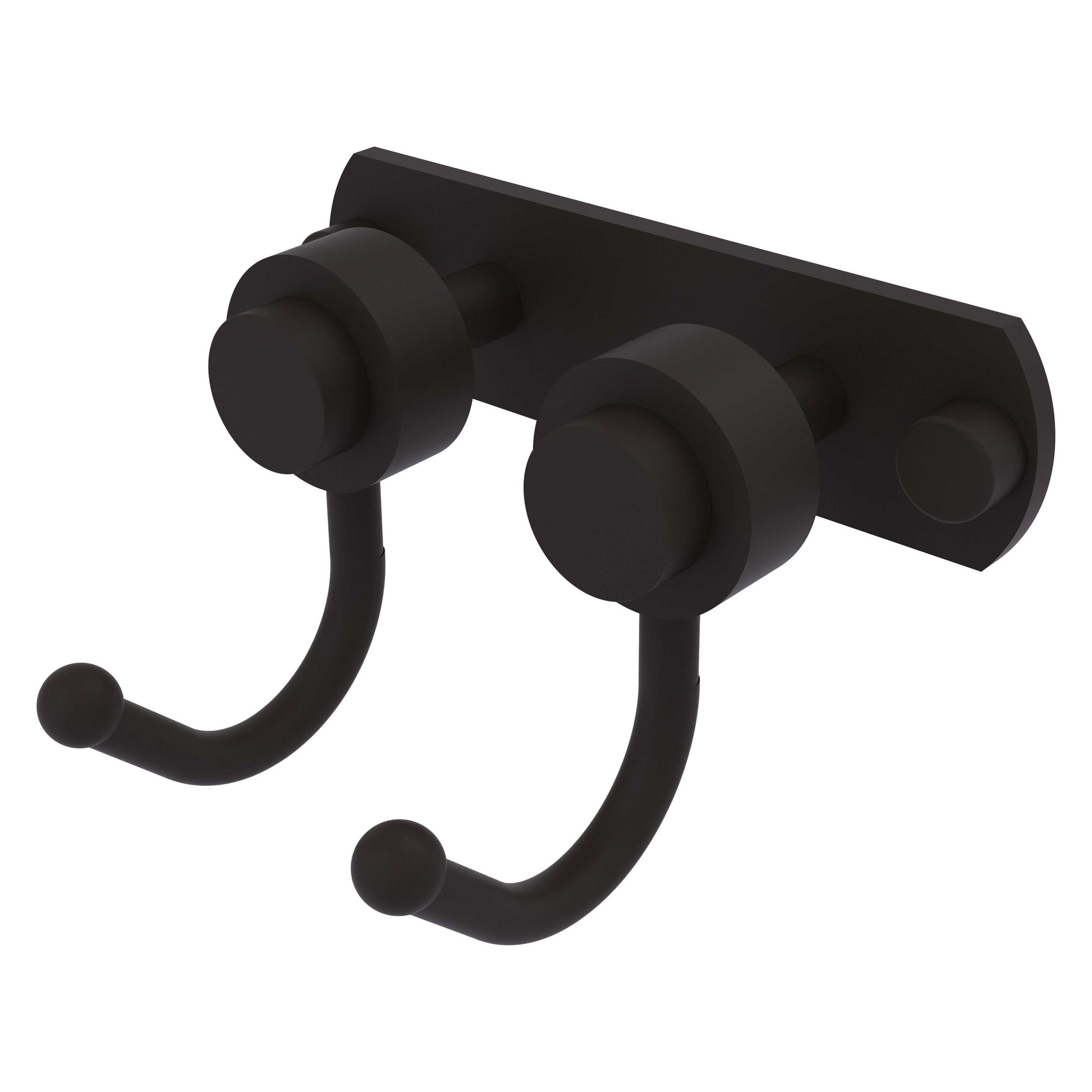 Allied Brass 920-2-ORB Mercury Oil-rubbed Bronze Double -Hook Wall mount Towel Hook