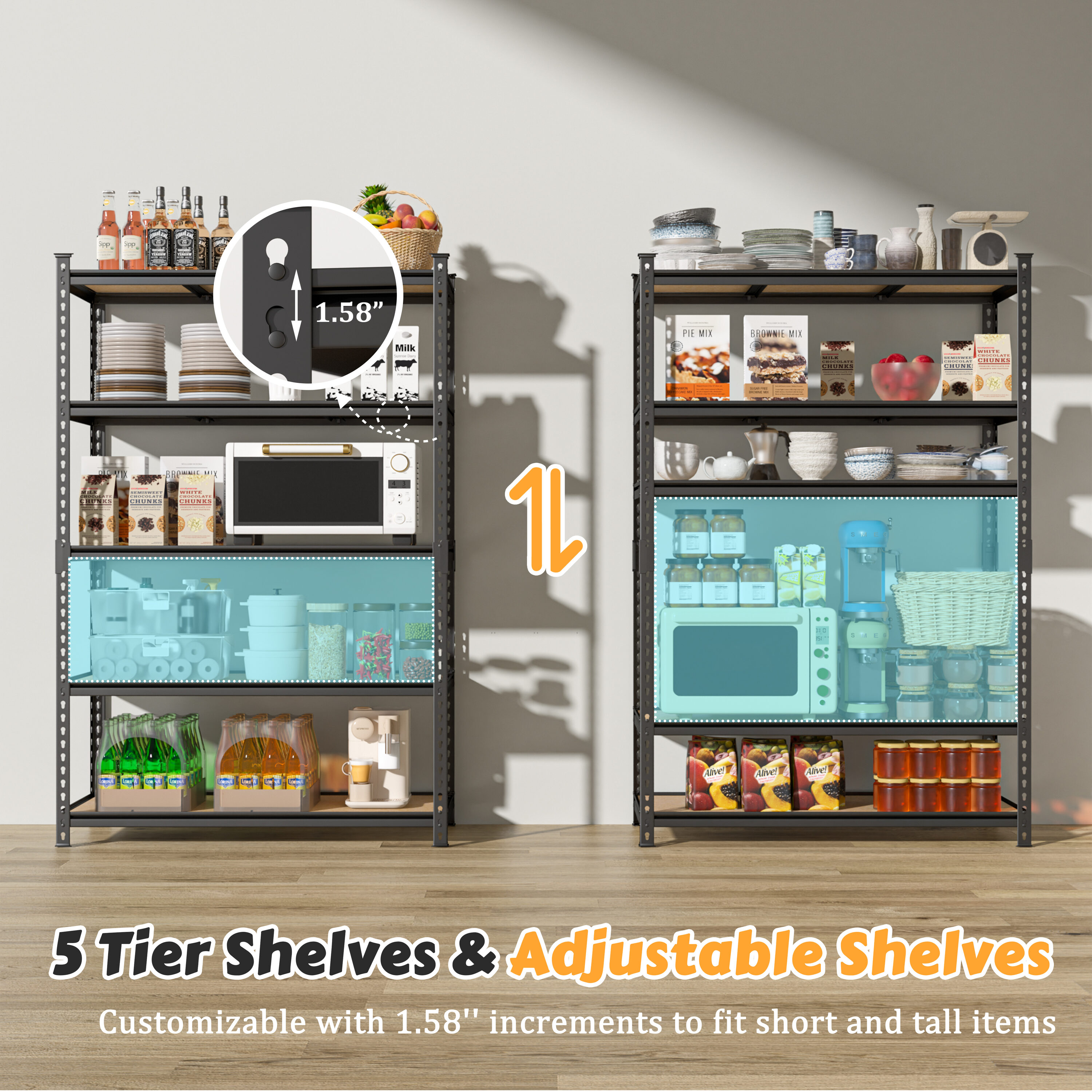 VEIKOUS HP0303-72-1 Free-Standing-Shelving - View #4