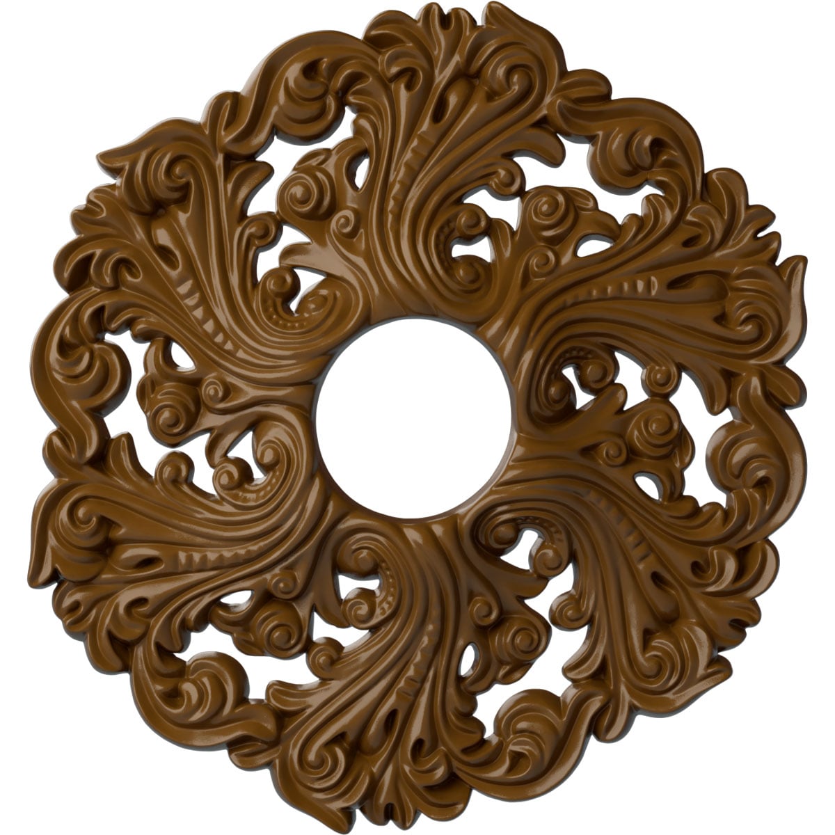 Ekena Millwork CM19ORSTF Orrington 19.625-in W x 19.625-in L Painted Smokey Topaz Polyurethane Whole Ceiling Medallion