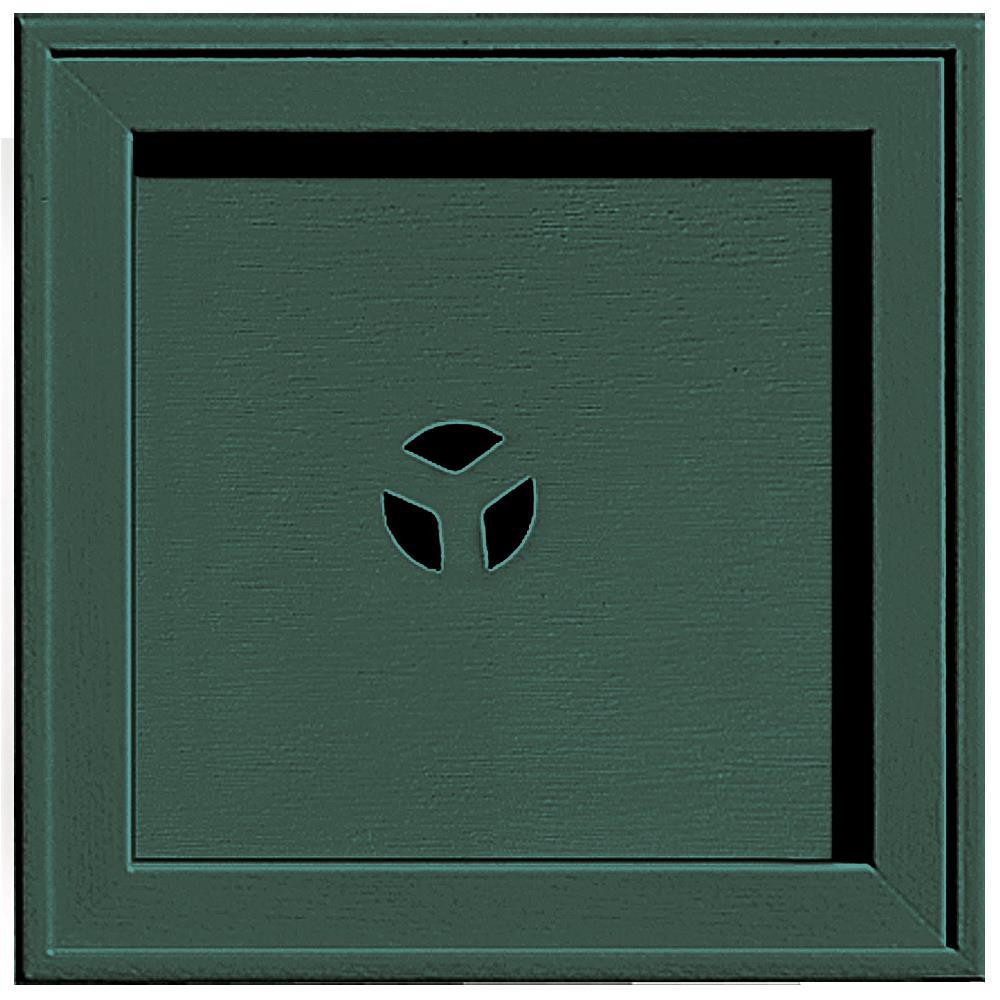 Builders Edge 130110004028 7.75-in x 7.75-in Forest Green Vinyl Universal Mounting Block