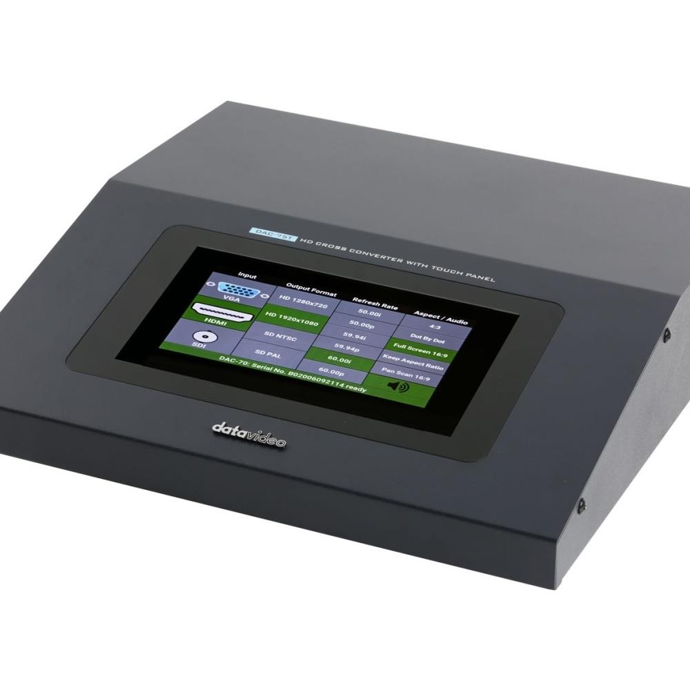  TCNCD379421 Datavideo DV-DAC-75T Up and Down Cross Converter with Touch Panel Supports 3G-SDI and 1080p Video Resolution