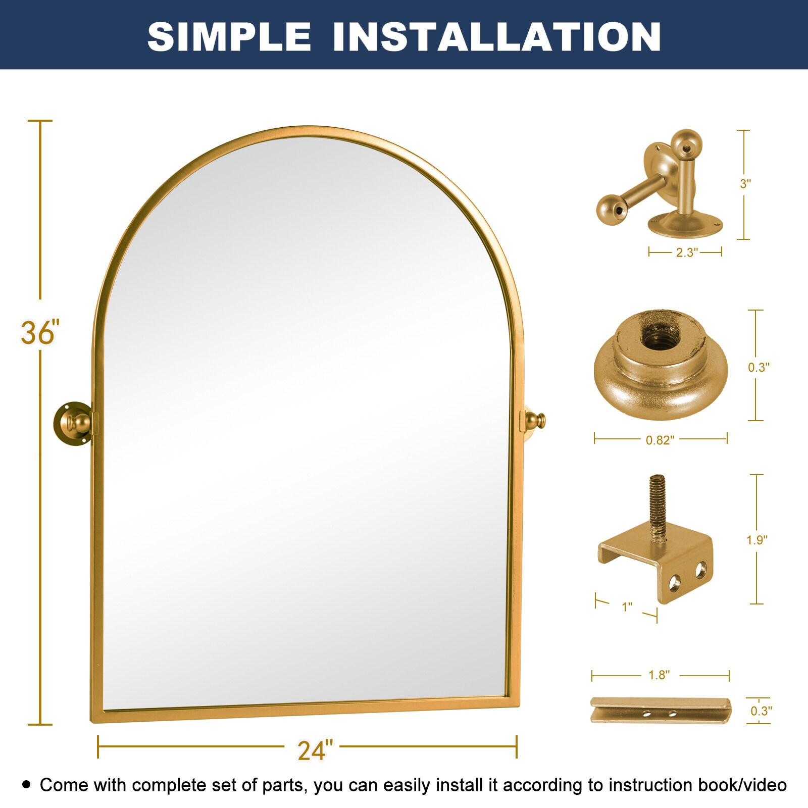 Dovelina LS-A-MR05066 Framed-Bath-Mirrors - View #5