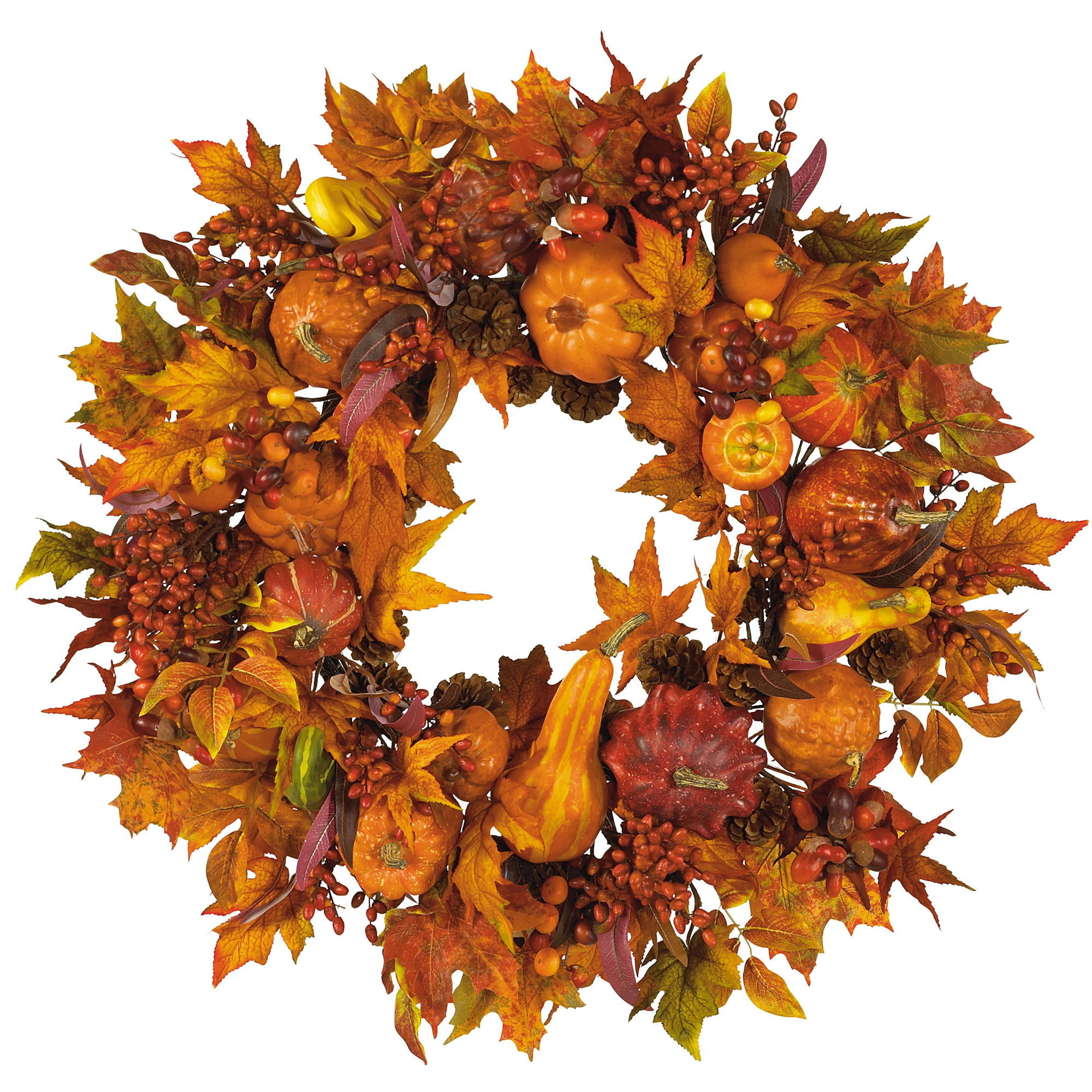 Fall Wreaths for Front Door 26'' Autumn Wreath with Metal Hook