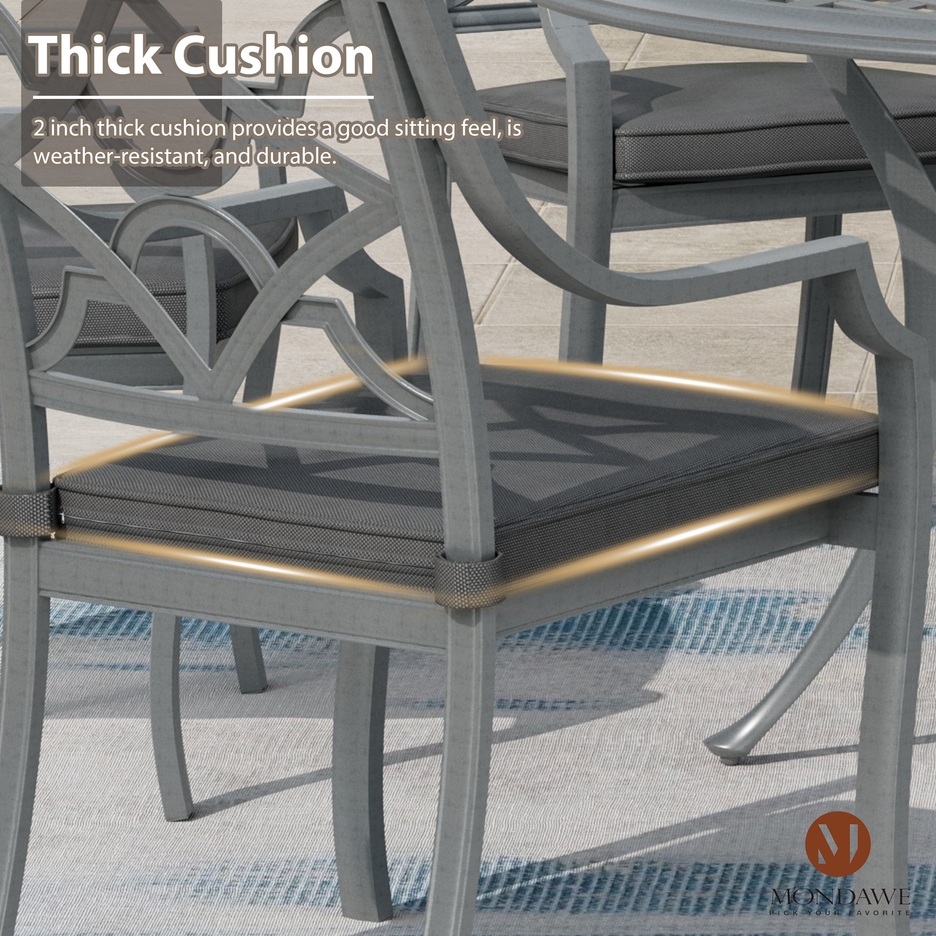 Mondawe MOODCAKLGY6 Patio-Chairs - View #7