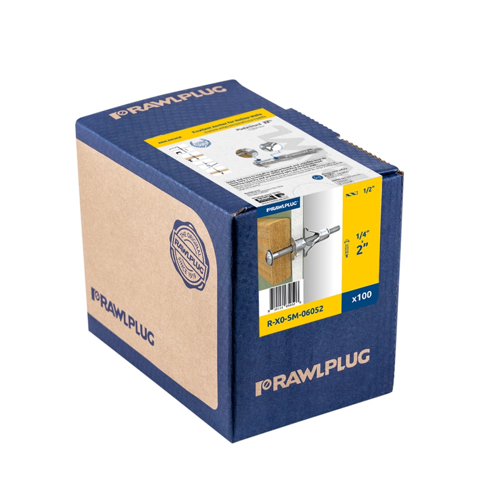 Rawlplug R-X0-SM-06052 RAWLANCHOR 165-lbs. 1/4-in x 2-in Anchors 100 -Pack