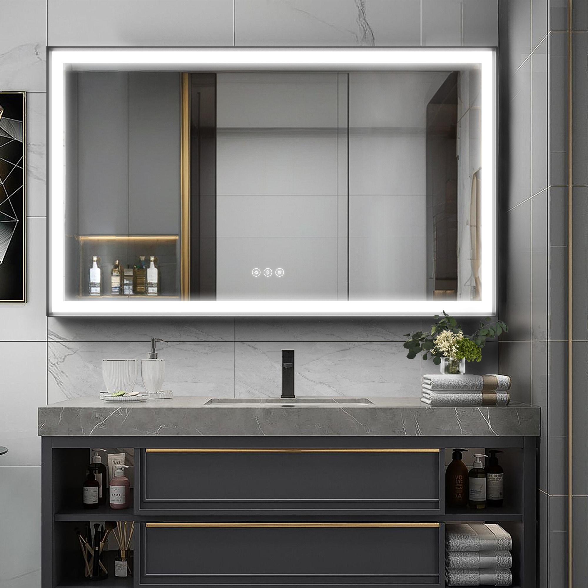 Maxax MS02-3660-HH Framed-Bath-Mirrors - View #2