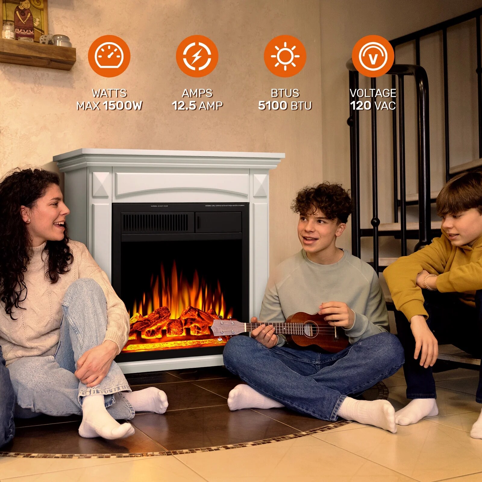 Antarctic Star LSAS-1806W Electric-Fireplaces - View #3