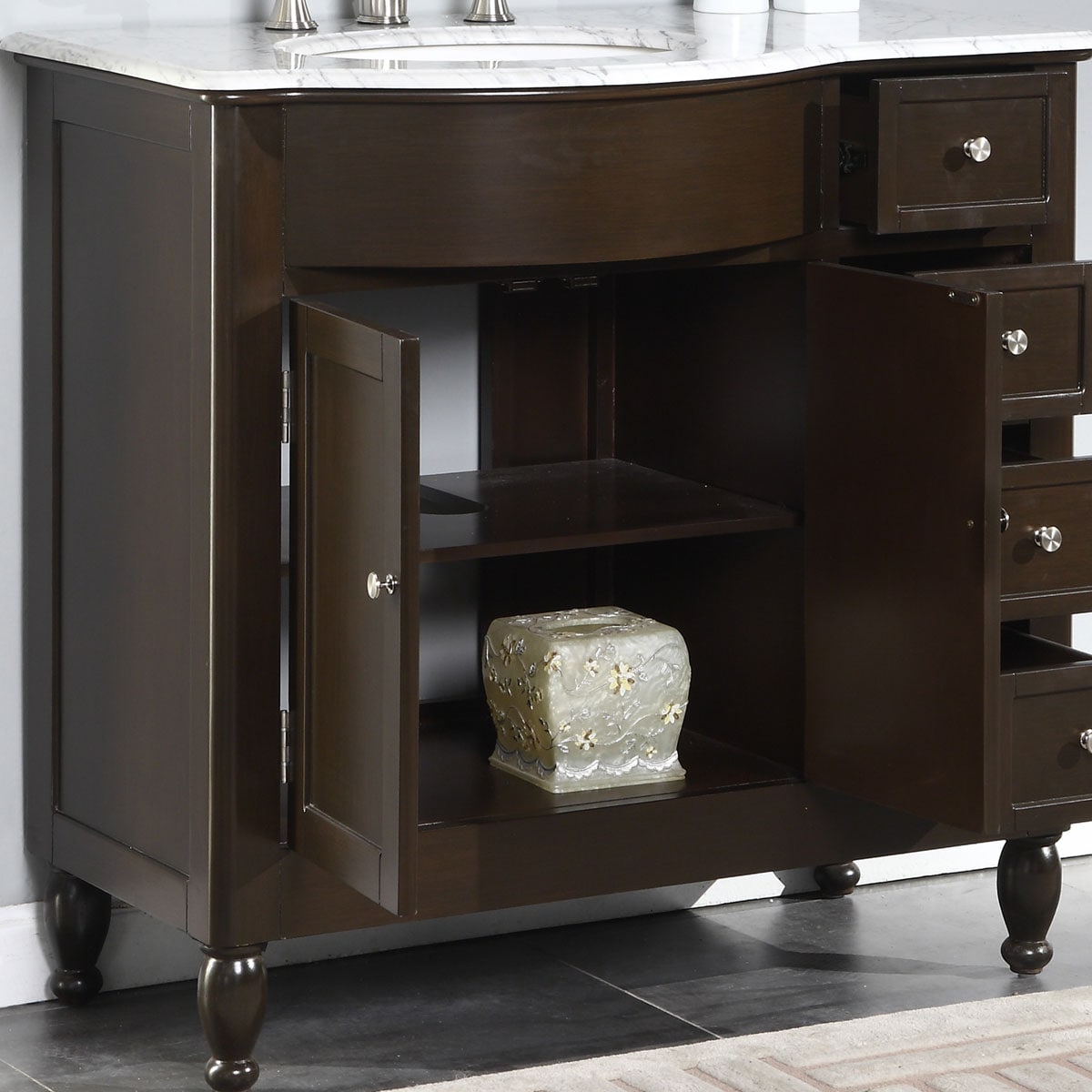 Silkroad Exclusive HYP-0902-WM-UWC-38-L Bath-Vanity-Combo - View #6