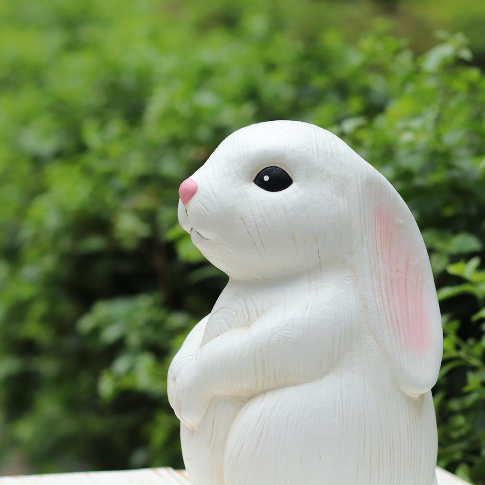 Style Selections 11-in H x 7.25-in W White Rabbit Garden Style Selections 11-in H x 7.25-in W White Rabbit Garden