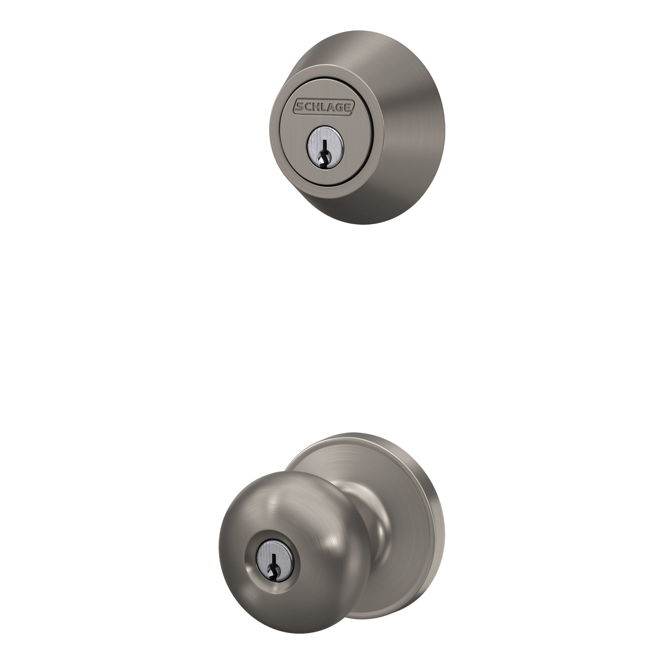 Dexter by Schlage Stratus Satin Nickel Exterior Single Dexter by Schlage Stratus Satin Nickel Exterior Single