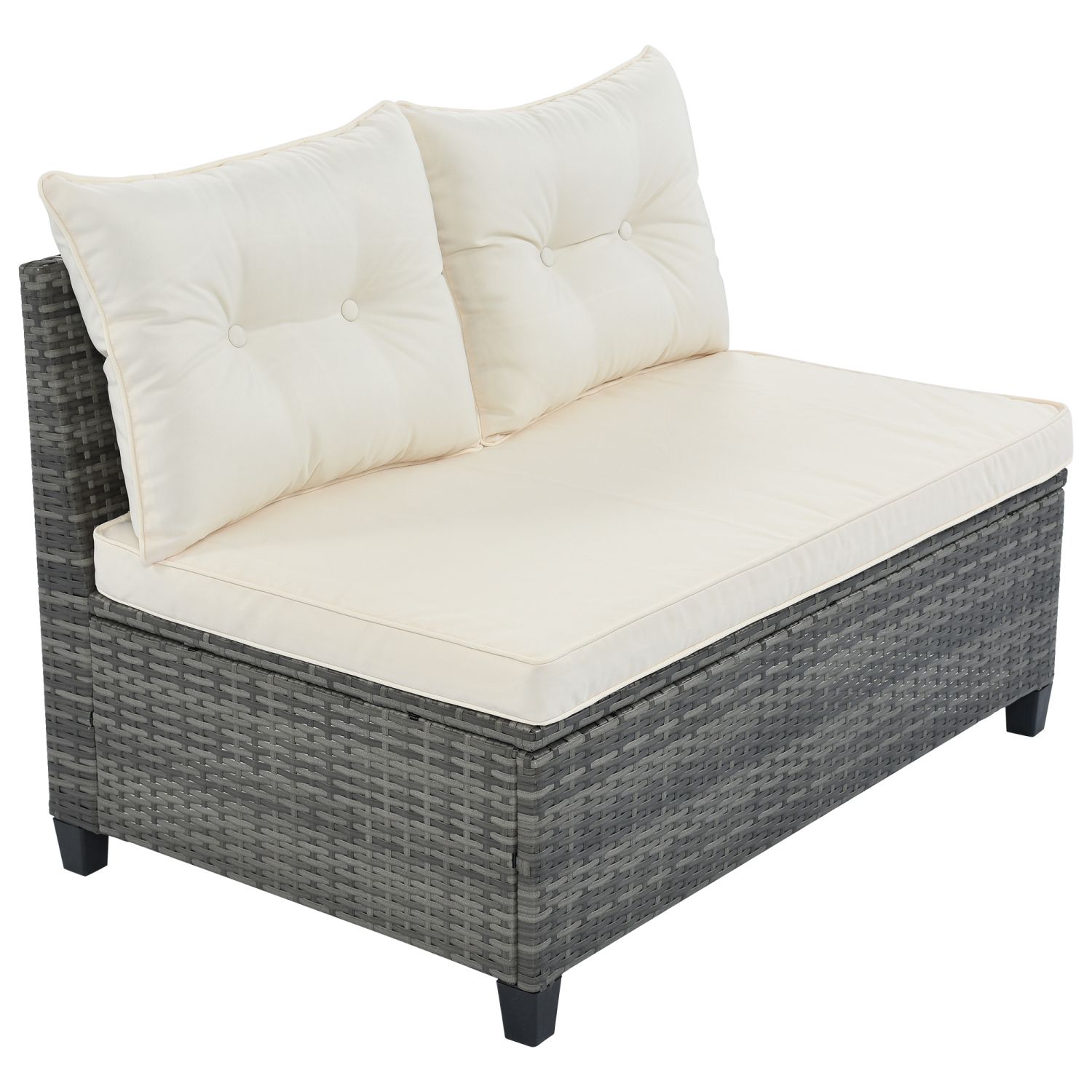 Outdoor at Sectional JASMODER Rattan in Sectionals Cushion(S) with Beige Frame Sofas & department the Patio