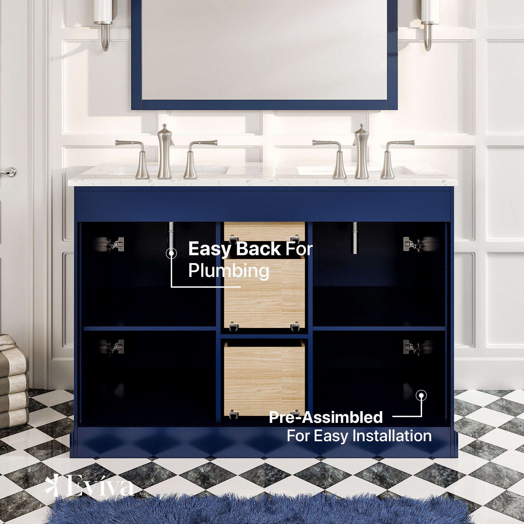 Eviva EVVN666-48BLU-DS Bath-Vanity-Combo - View #6