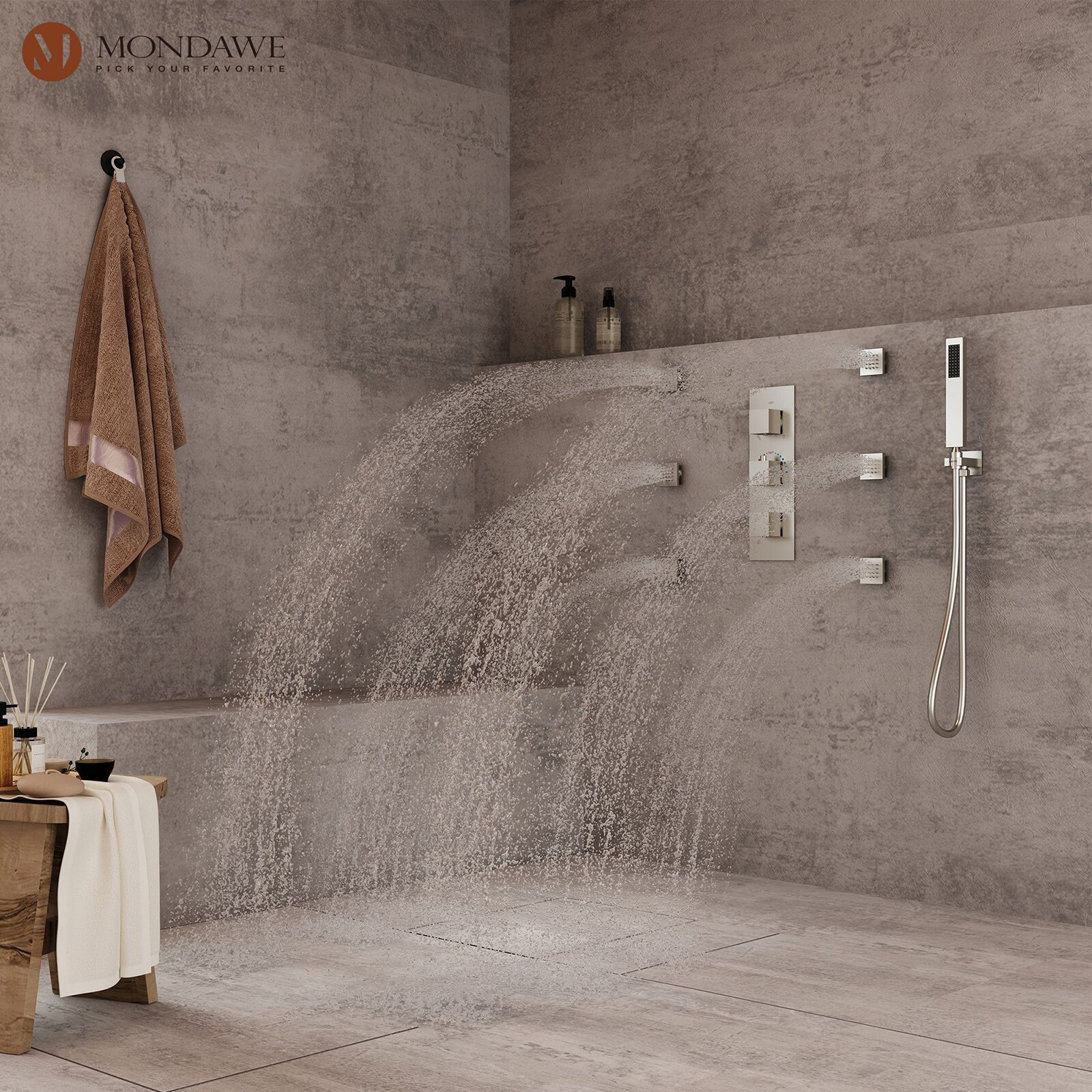 Mondawe MO-DT60591BG Showerhead-Bar-Panels - View #4