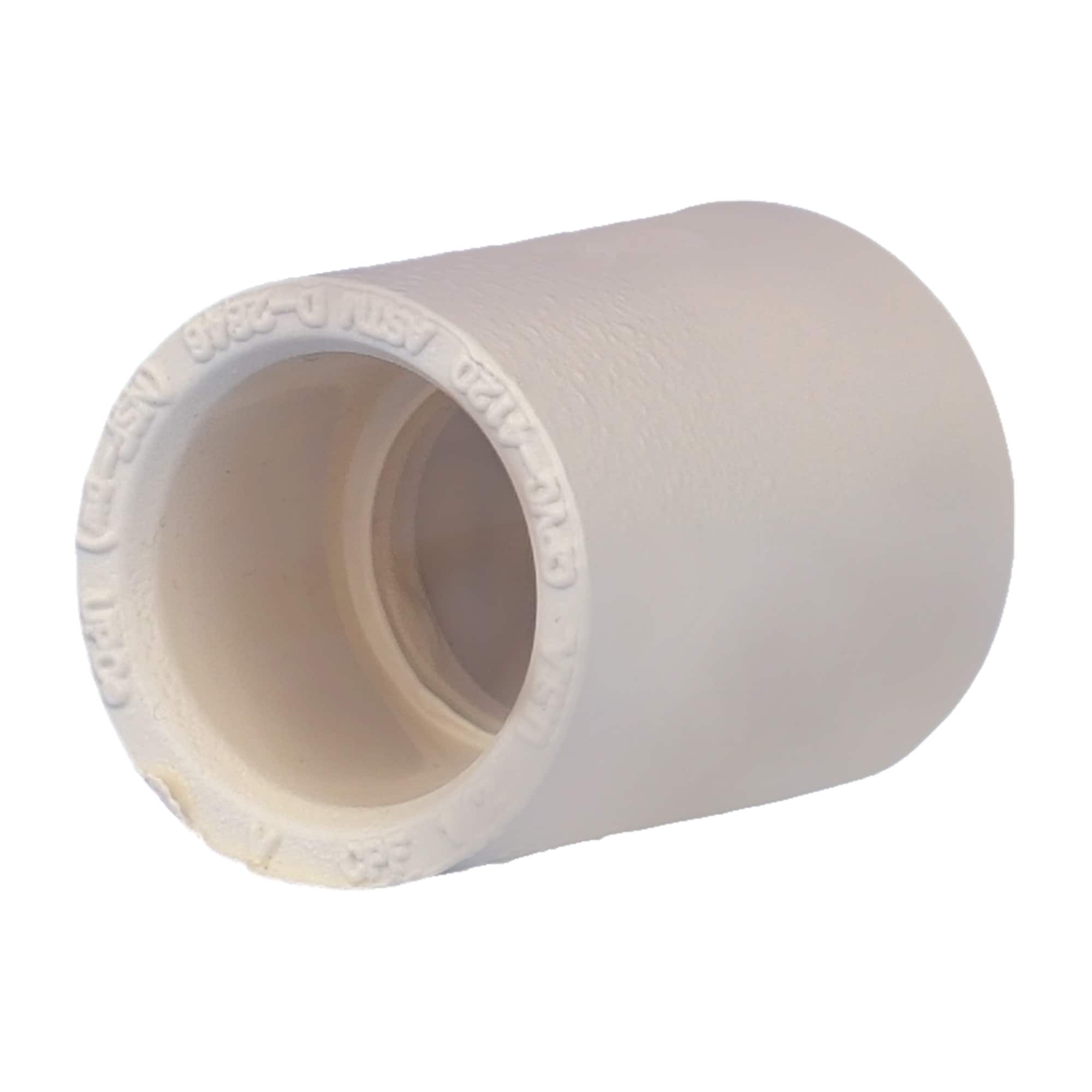 Charlotte Pipe 1-in CPVC Coupling for Potable Water Distribution, Cream Color, 100 PSI, NSF Approved, ASTM D1784, ASTM D2846, 1-in Socket Connection -  CTS021001000