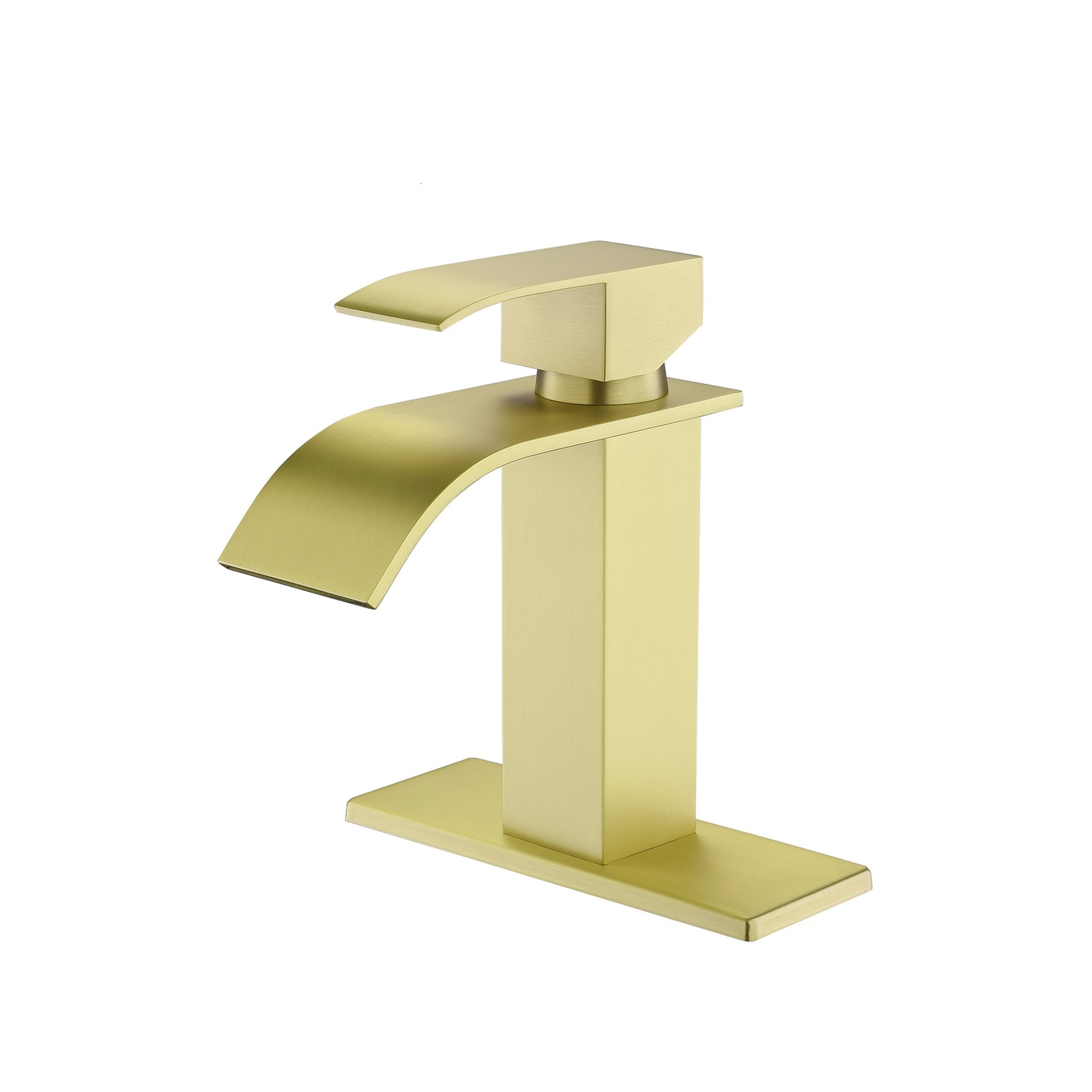 Tatayosi - Waterfall Spout Single Handle Bathroom Sink Faucet