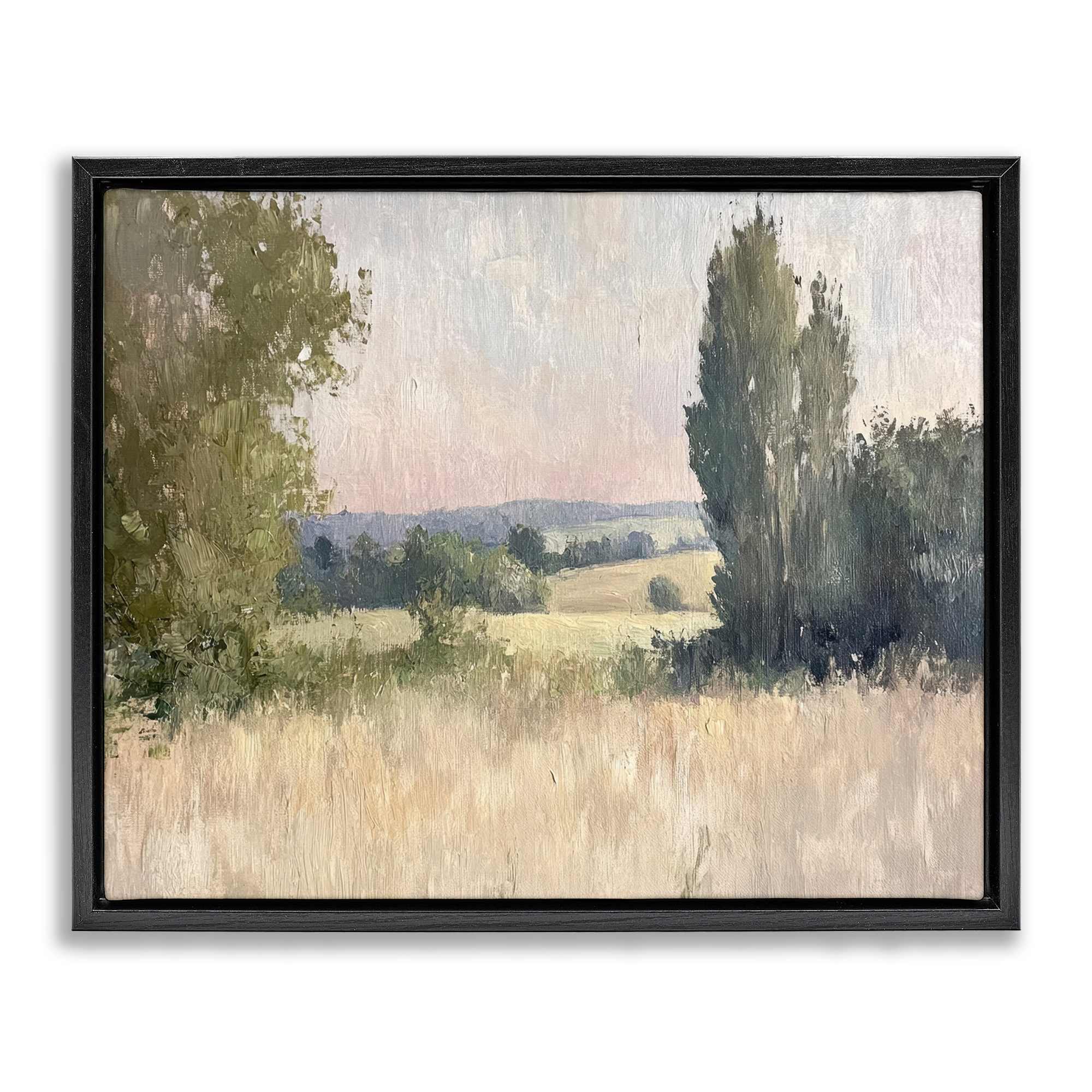 Stupell Industries BT-804-FFB-16X20 Tranquil Abstract Countryside Floating Frame design by Petal Prints Design
